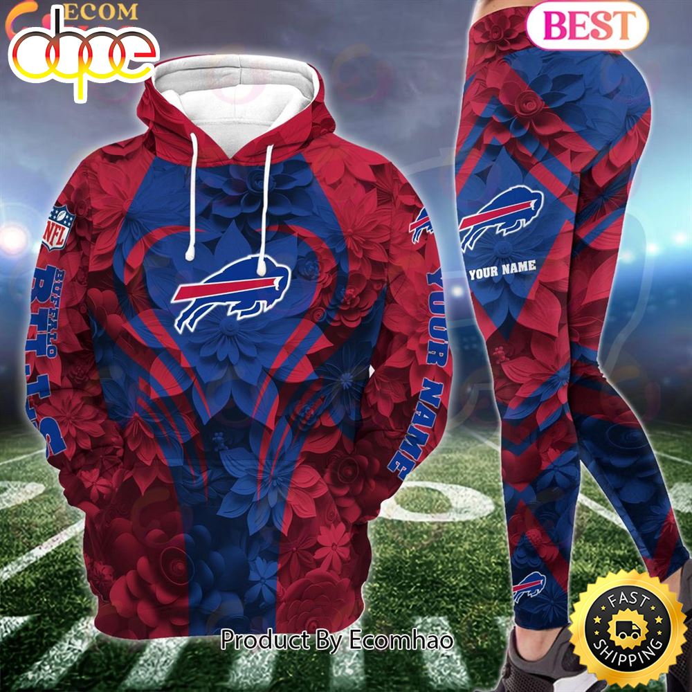 Sportswearmerch Buffalo Bills NFL Special Flowers Design Hoodie And Leggings For Fan