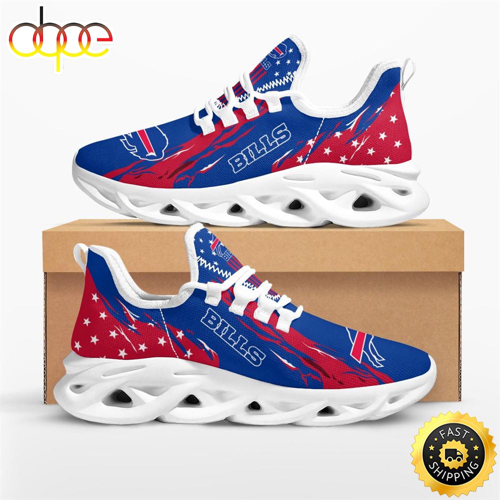 Sportswearmerch Buffalo Bills NFL Stars and Stripes Max Soul Shoes Sneakers For Men And Women
