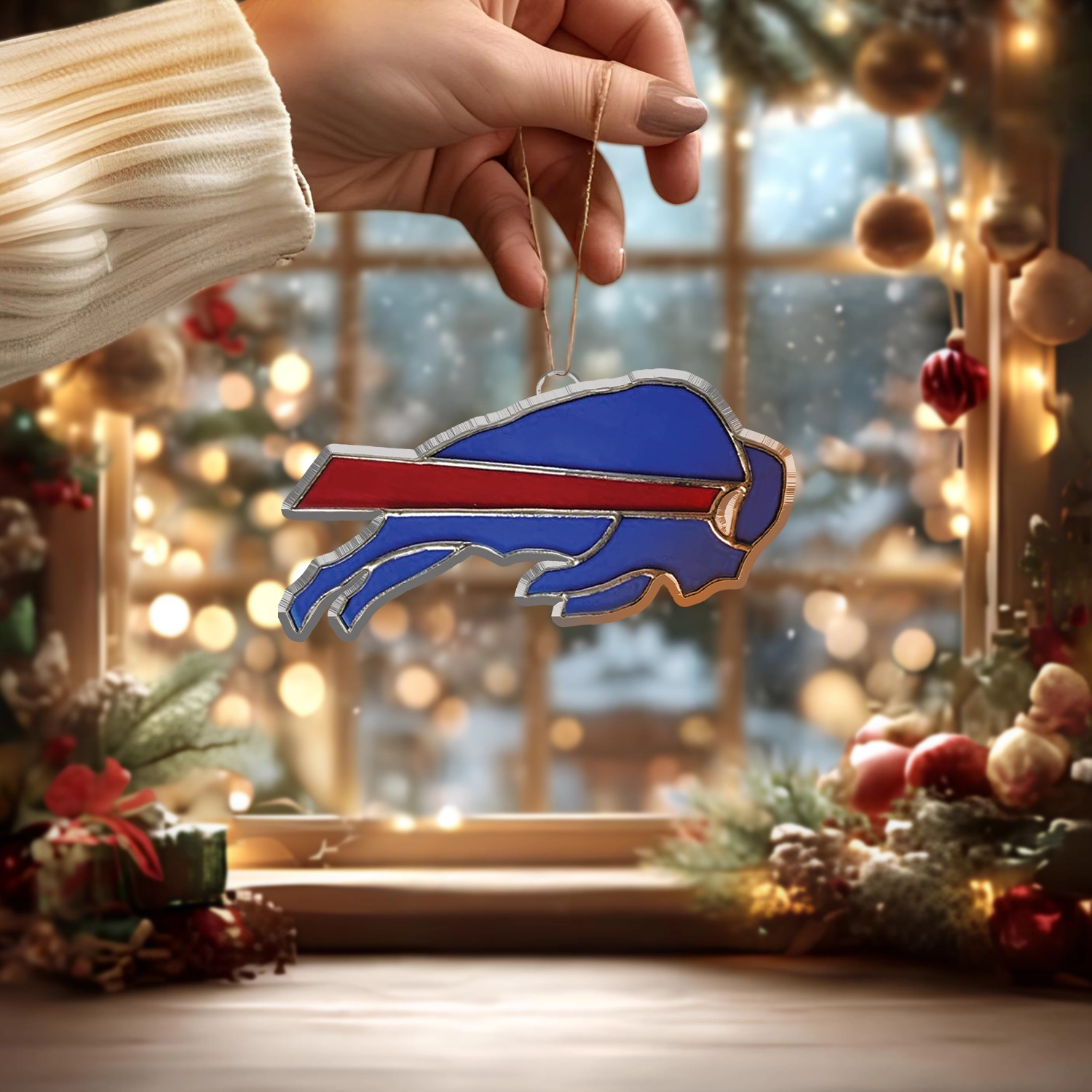 Sportswearmerch Buffalo Bills NFL x Christmas Acrylic Ornament Gift For Fans