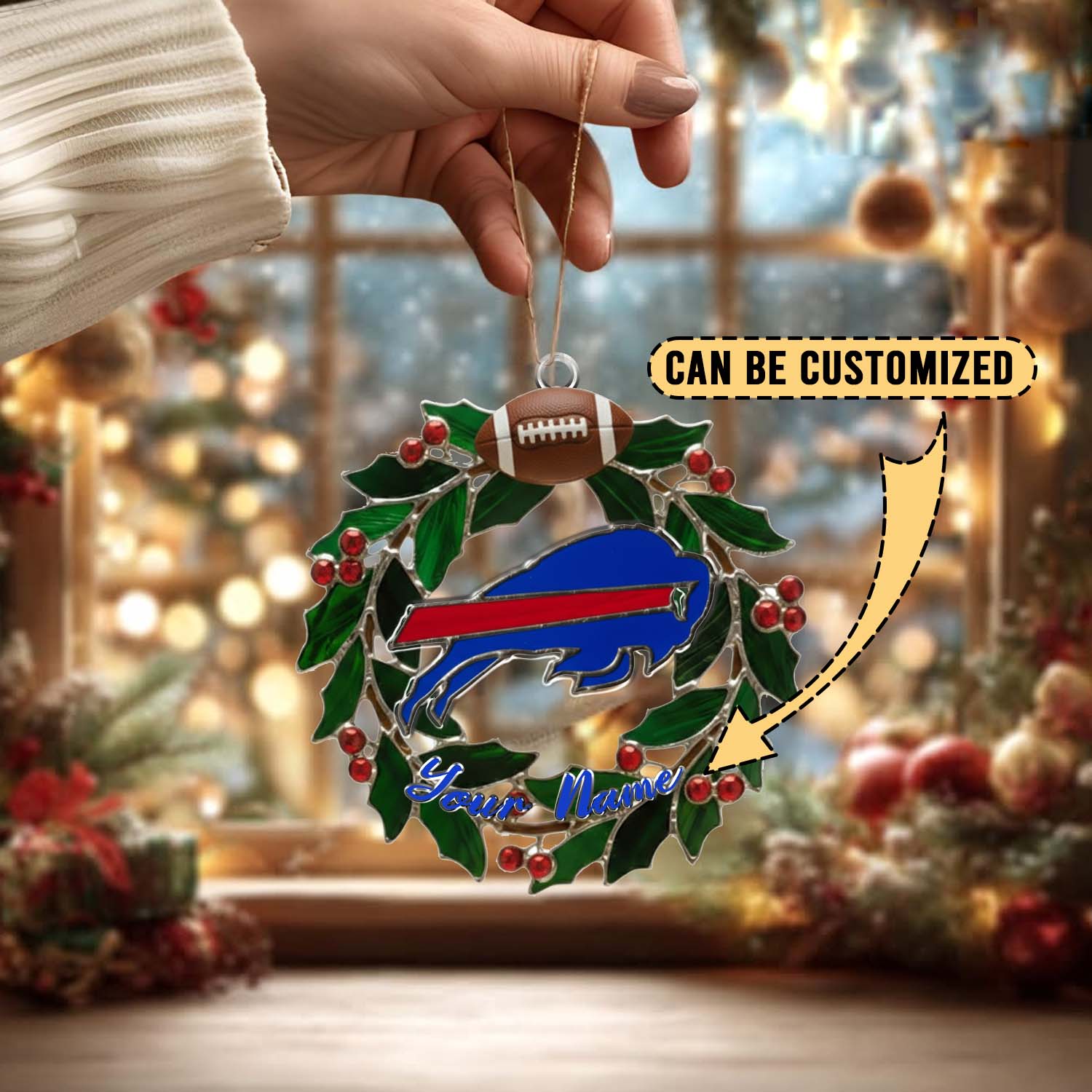 Sportswearmerch Buffalo Bills NFL x Christmas Acrylic Ornament Gift For Fans
