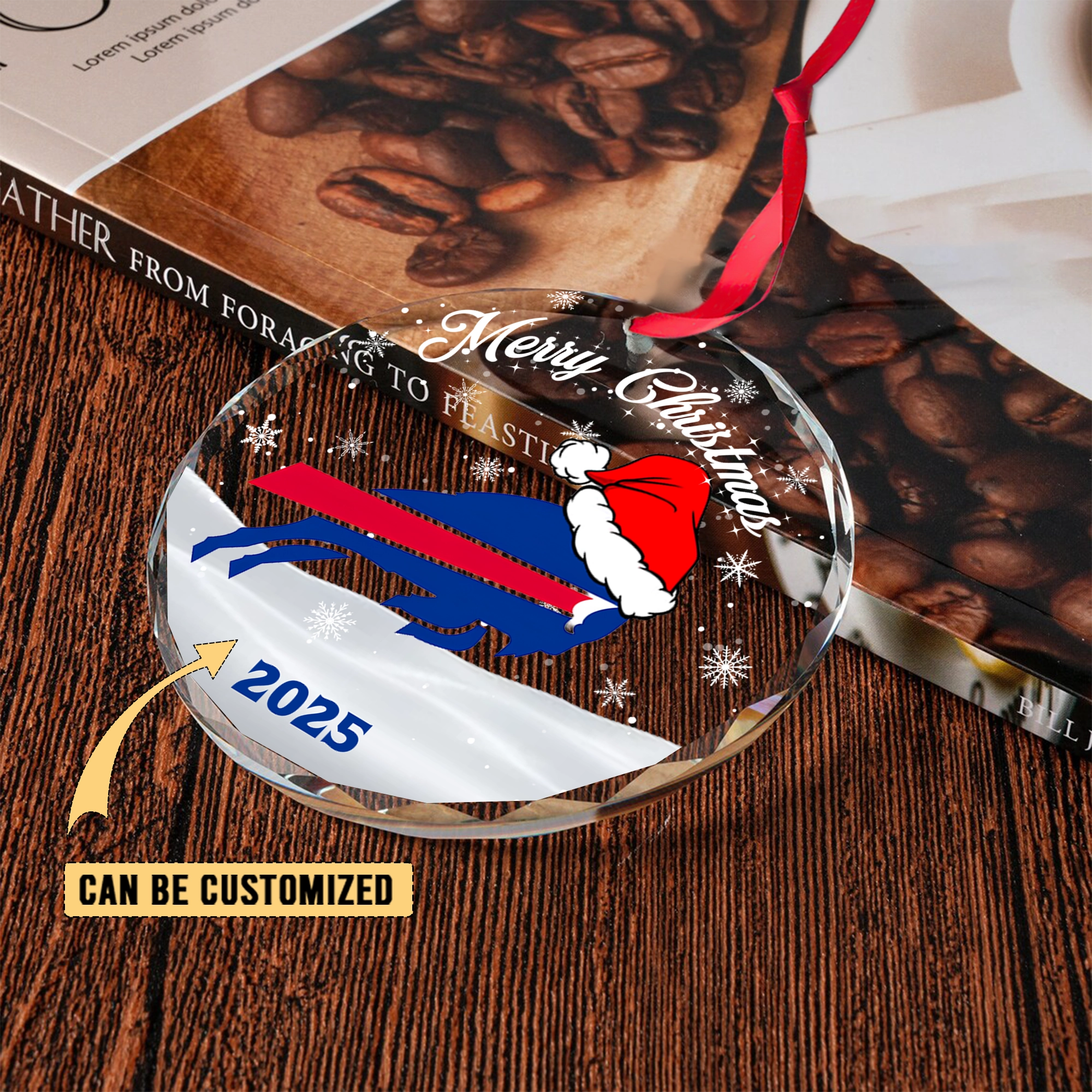 Sportswearmerch Buffalo Bills NFL x Christmas Glass Ornament Gift For Fan