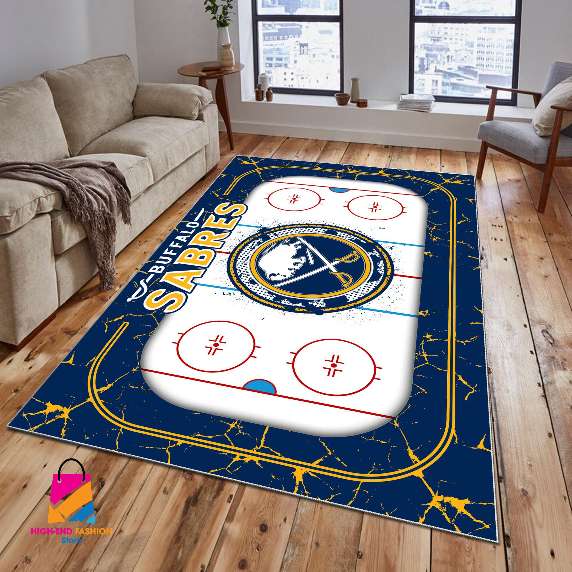 Sportswearmerch Buffalo Sabres NHL Area Rug For Fan