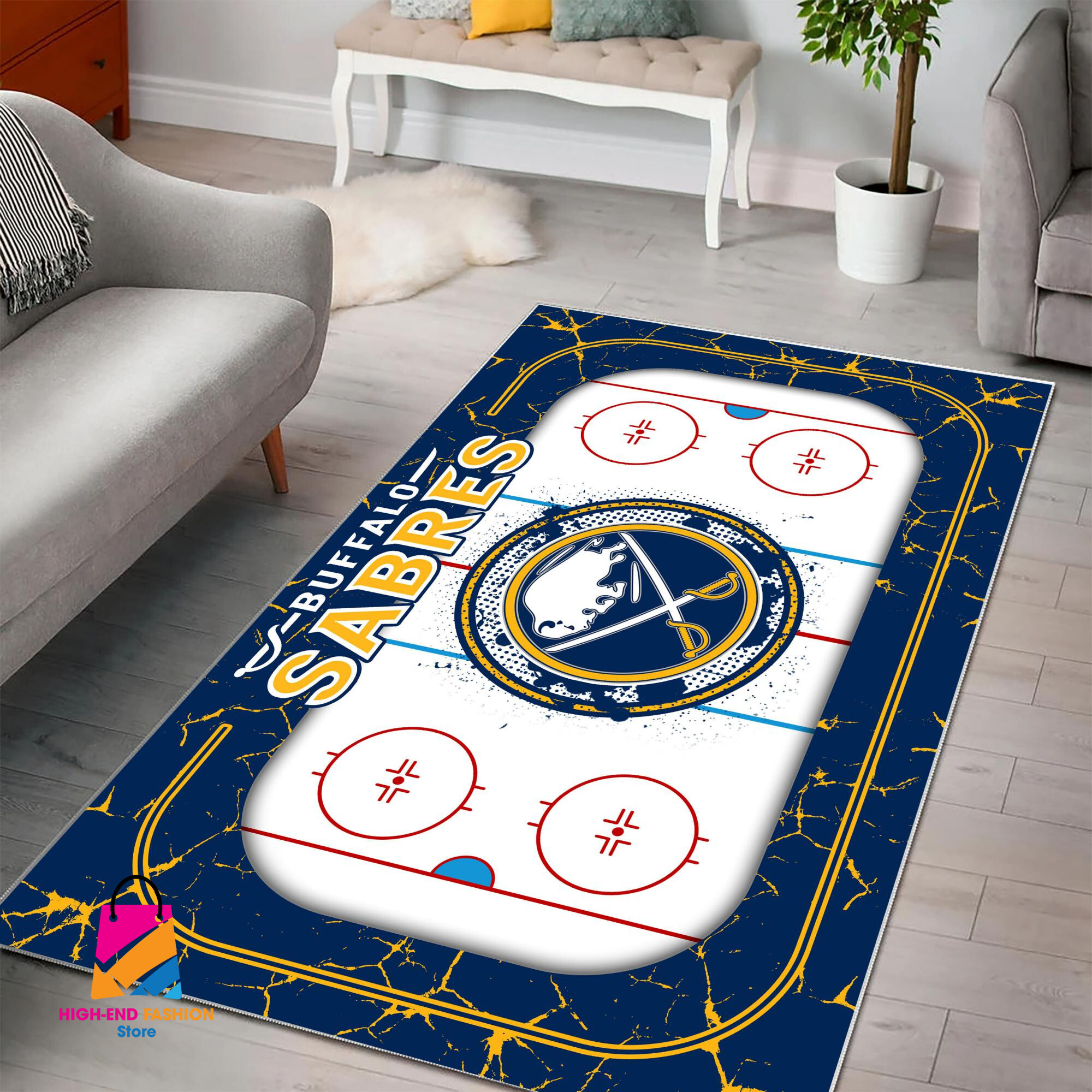 Sportswearmerch Buffalo Sabres NHL Area Rug For Fan