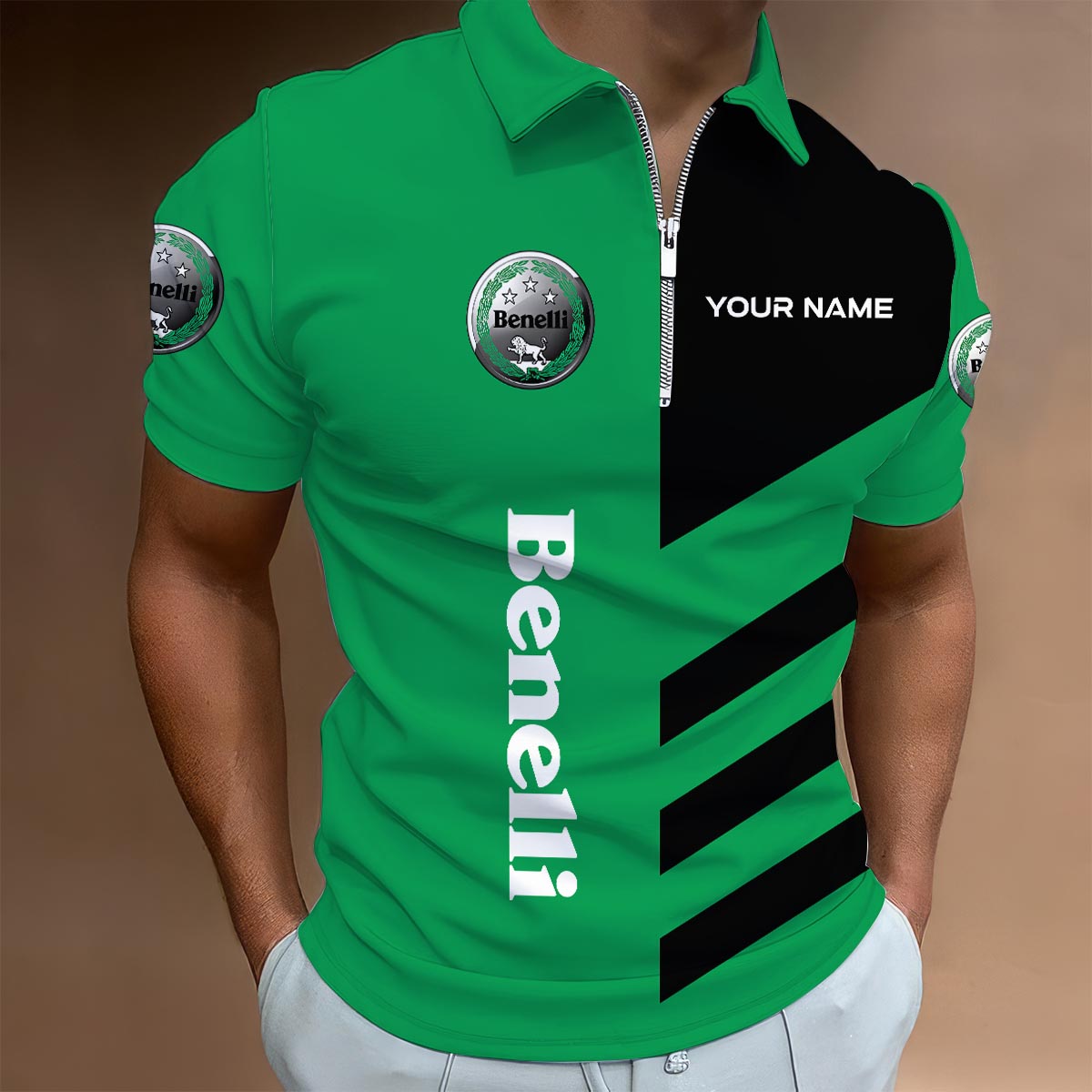 Sportswearmerch Bumblebee Car Lapel Zip Polo Shirt For Fan