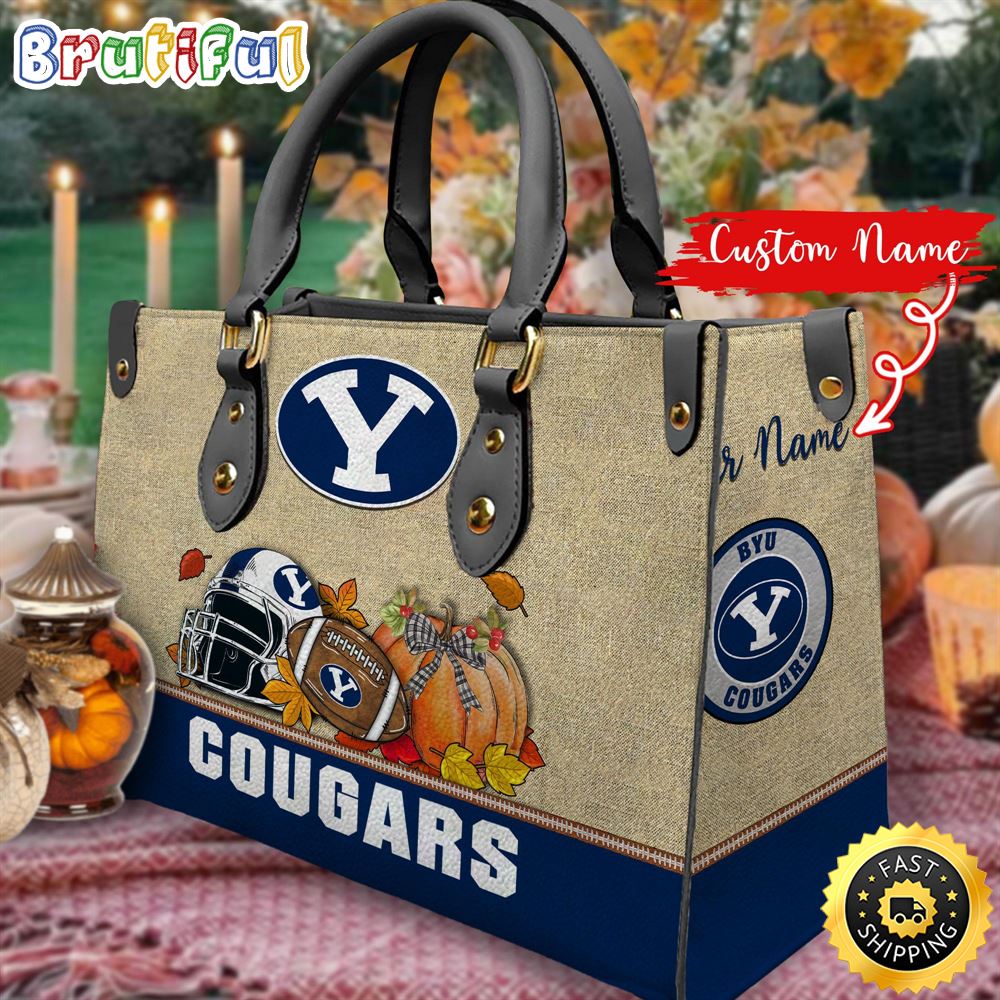 Sportswearmerch BYU Cougars NCAA Autumn Leather Handbag For Fan