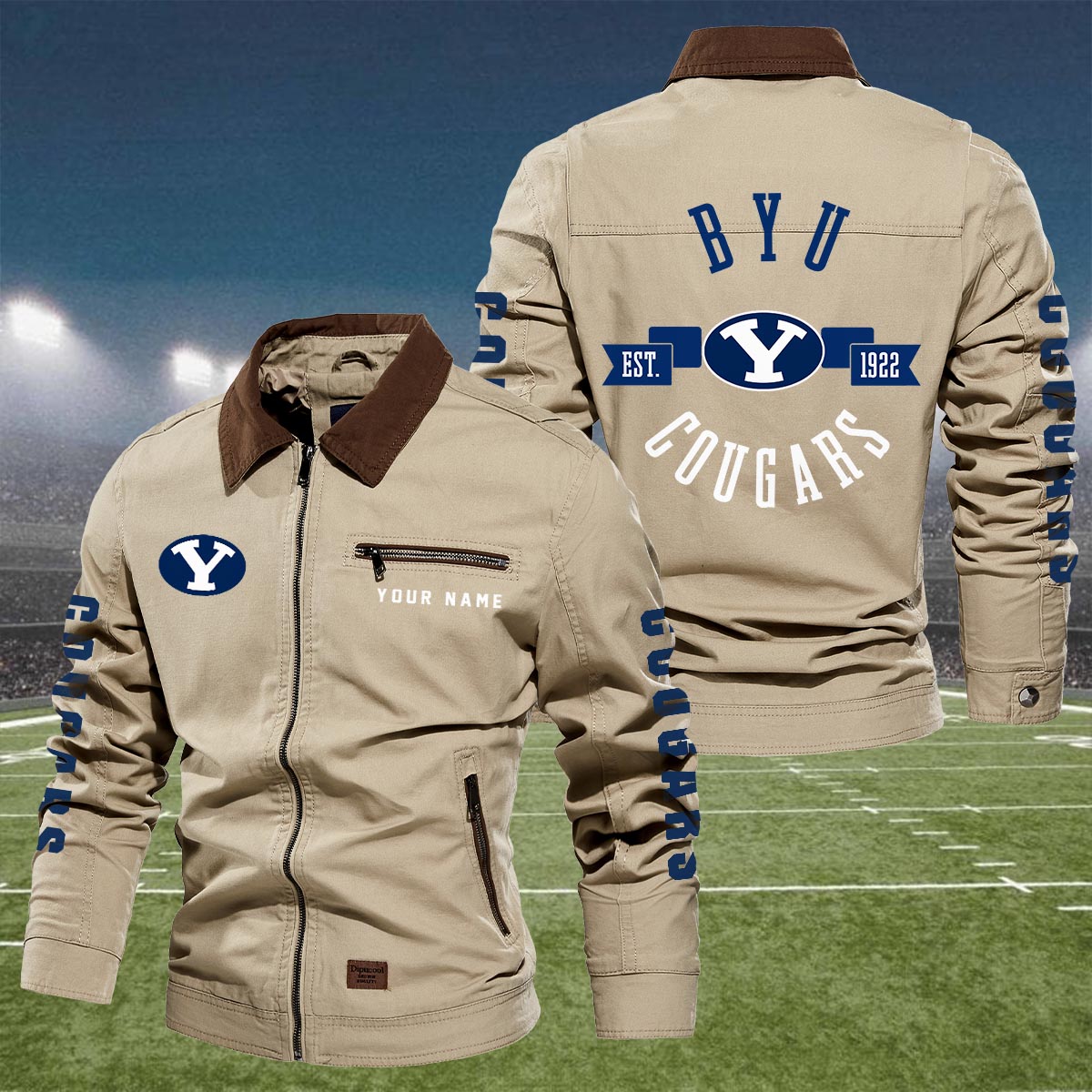 Sportswearmerch BYU Cougars NCAA Lapel Jacket For Fan