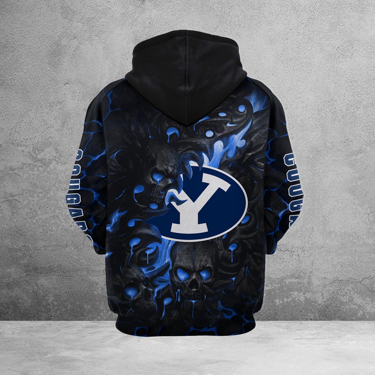 Sportswearmerch BYU Cougars NCAA Lava Skull Hoodie For Fan