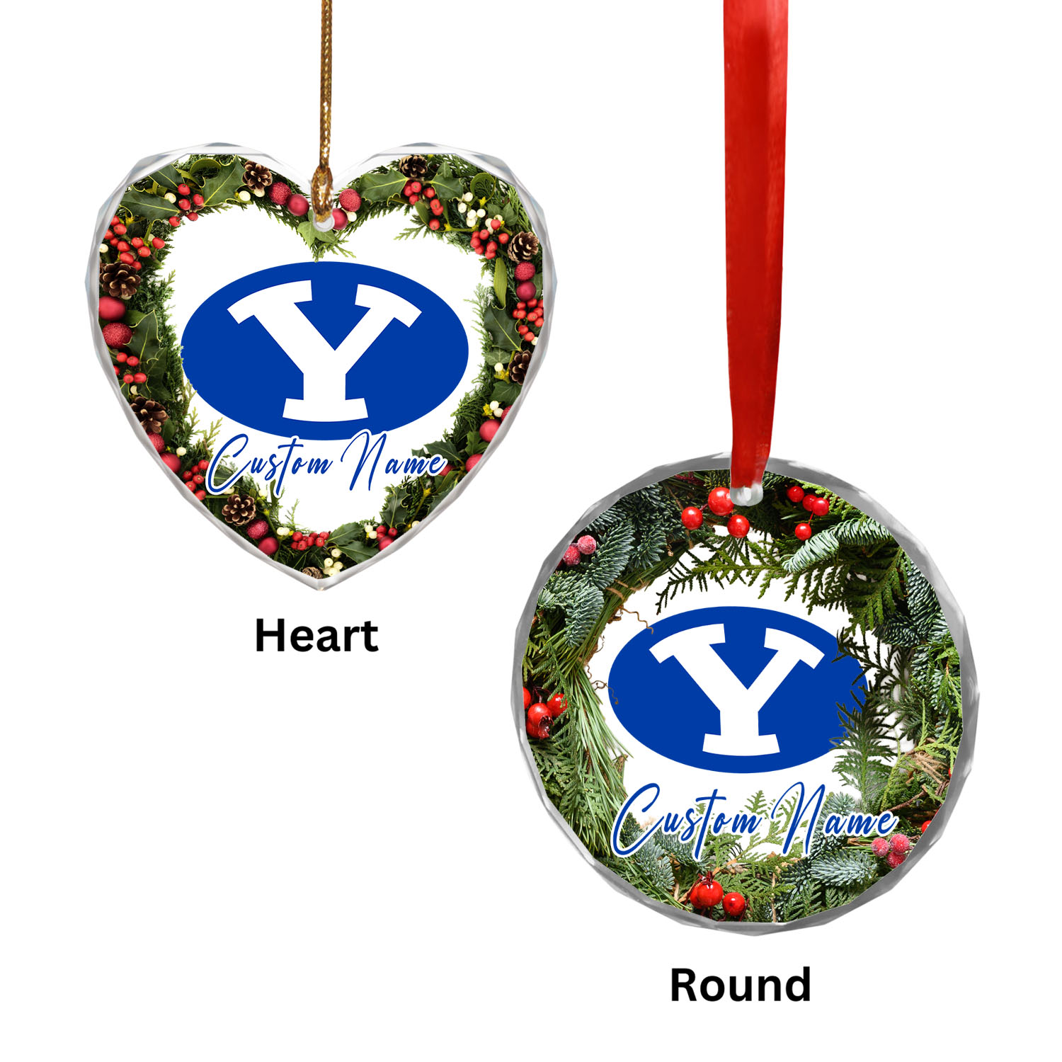 Sportswearmerch BYU Cougars NCAA x Christmas Glass Ornament Gift For Fans