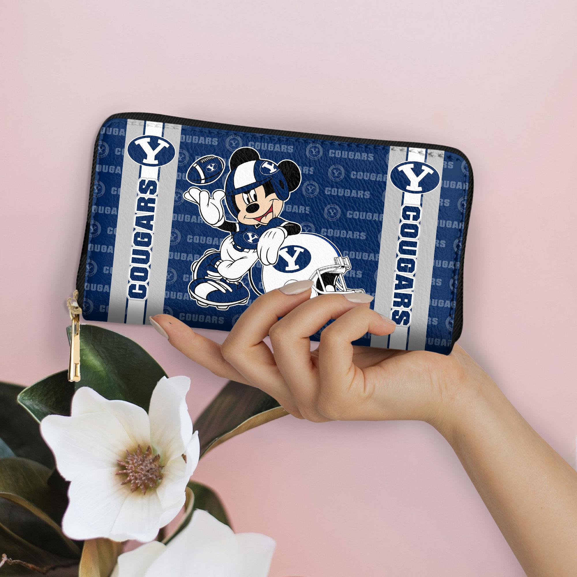 Sportswearmerch BYU Cougars NCAA x Mickey Women Leather Handbag For Fan