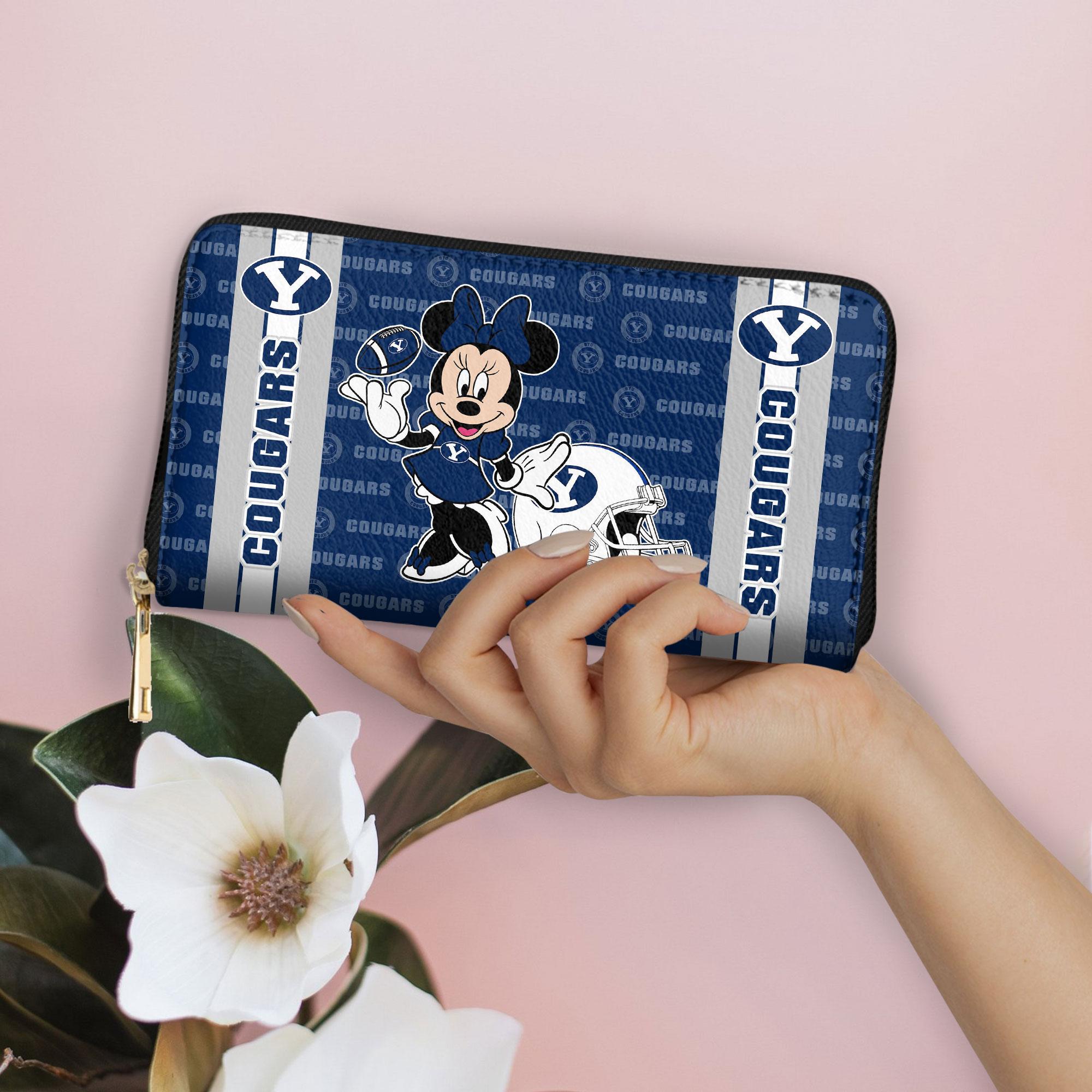 Sportswearmerch BYU Cougars NCAA x Minnie Women Leather Handbag For Fan