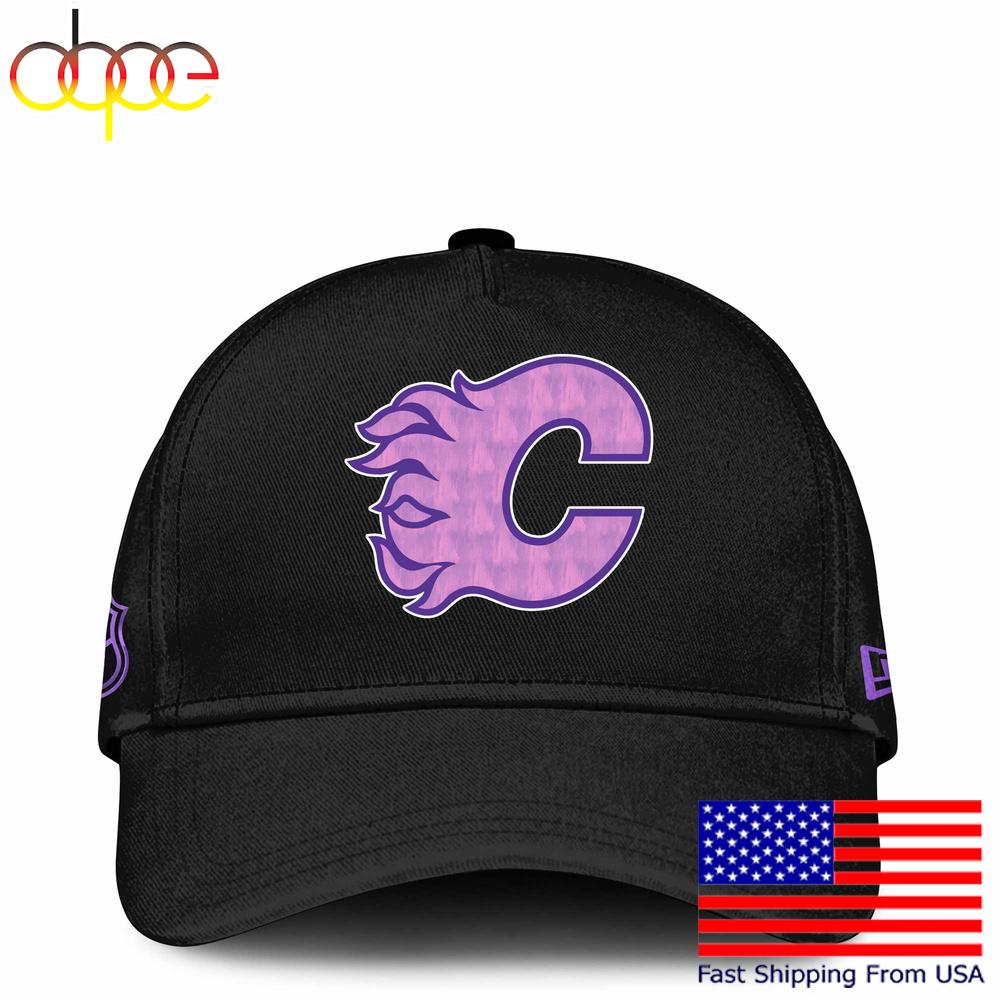 Sportswearmerch Calgary Flames NHL Fight Cancer Classic Cap For Fan