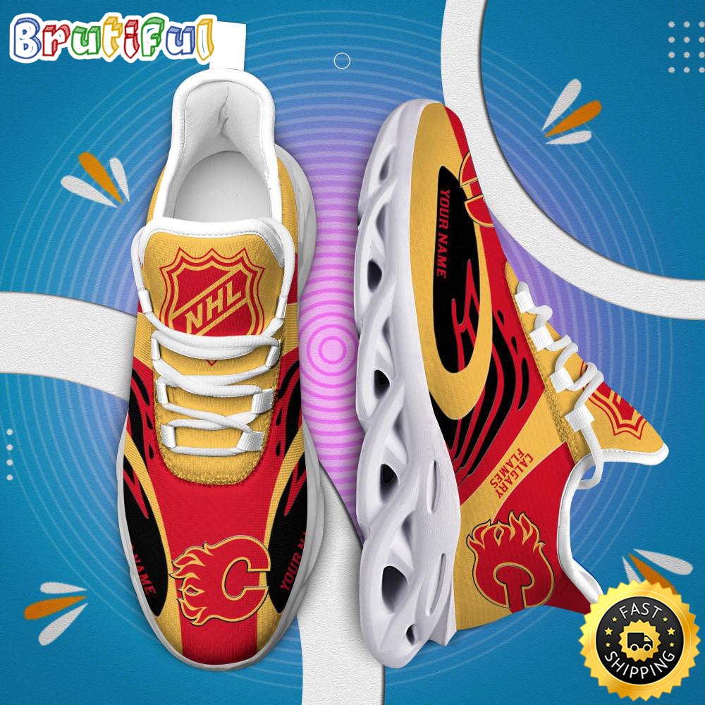 Sportswearmerch Calgary Flames NHL Max Soul Shoes For Fan