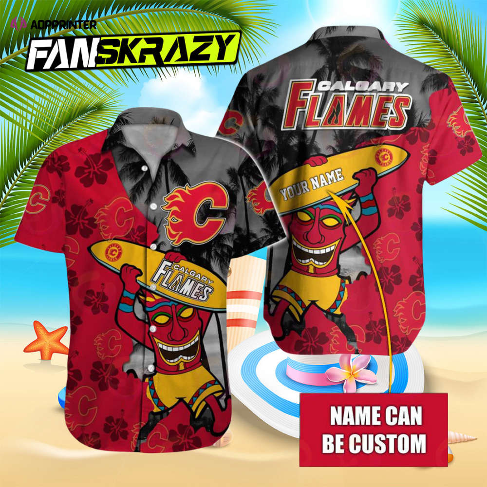 Sportswearmerch Calgary Flames NHL Personalized Hawaiian Shirt For Fan