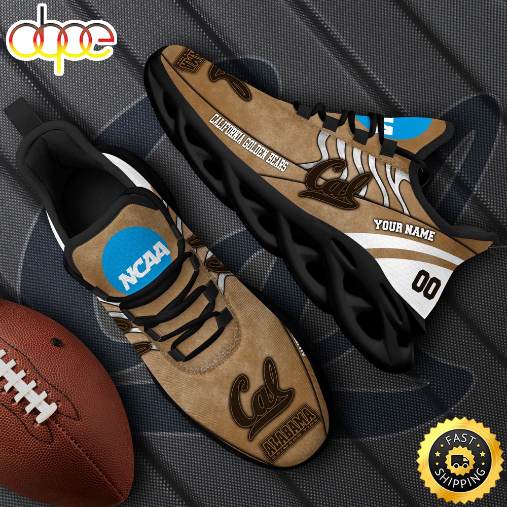 Sportswearmerch California Golden Bears NCAA Black Max Soul Shoes Sneakers For Men And Women