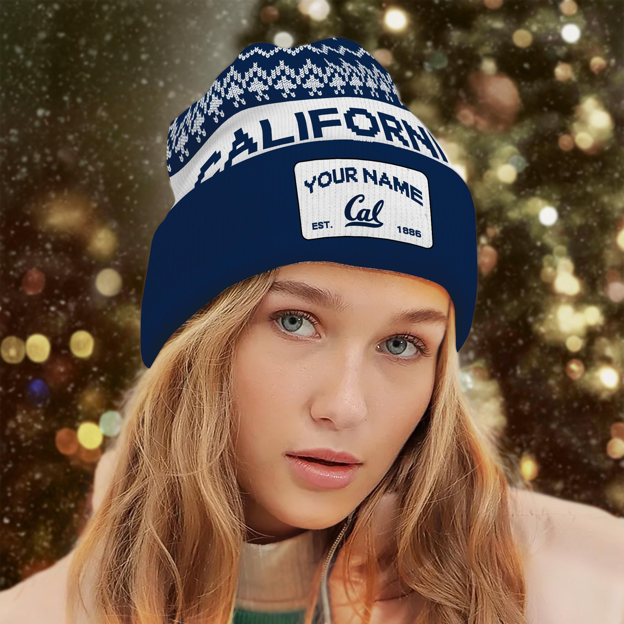 Sportswearmerch California Golden Bears NCAA Christmas Beanie Hat For Fan