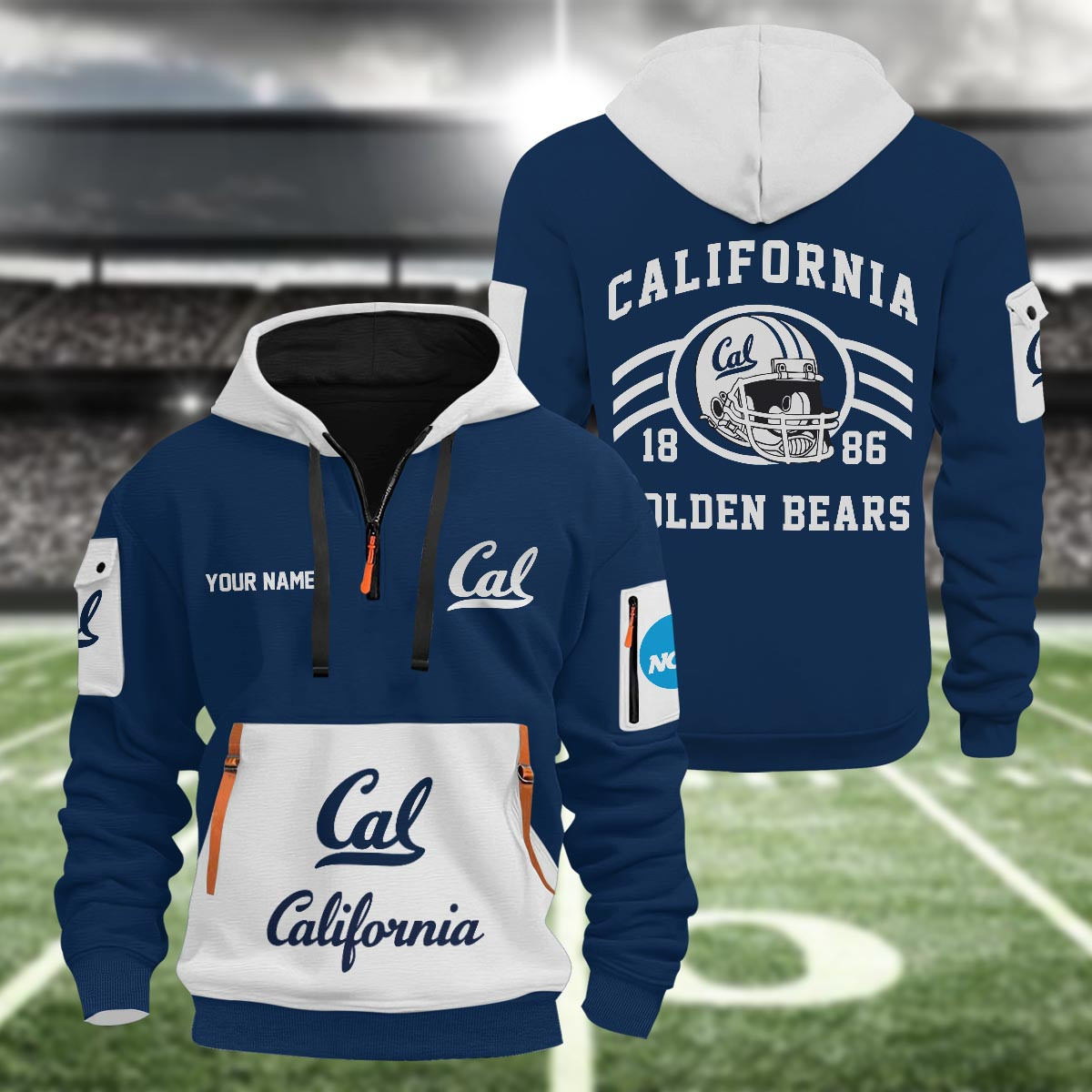Sportswearmerch California Golden Bears NCAA Half Zip Hoodie Personalized For Fan