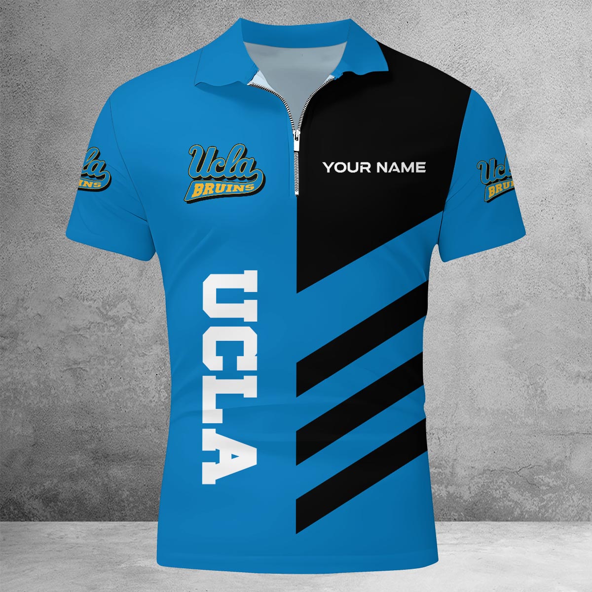 Sportswearmerch California Golden Bears NCAA Lapel Zip Polo Shirt For Fan