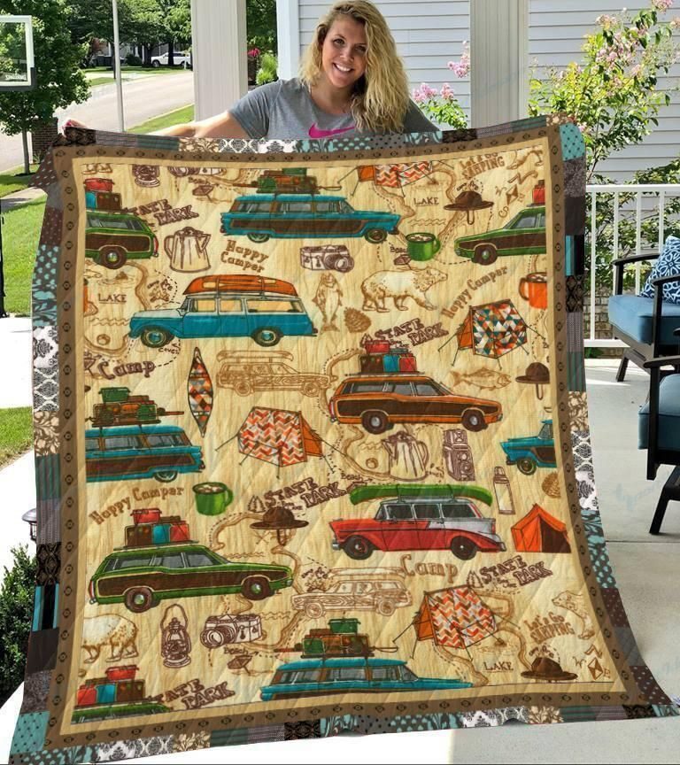 Sportswearmerch Camping Lovers Quilt Blanket Blanket For Fan