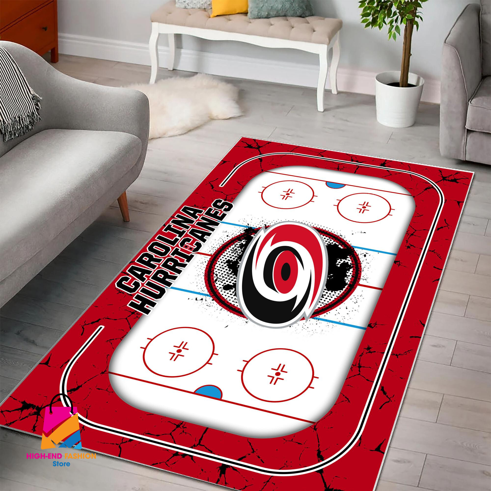 Sportswearmerch Carolina Hurricanes NHL Area Rug For Fan