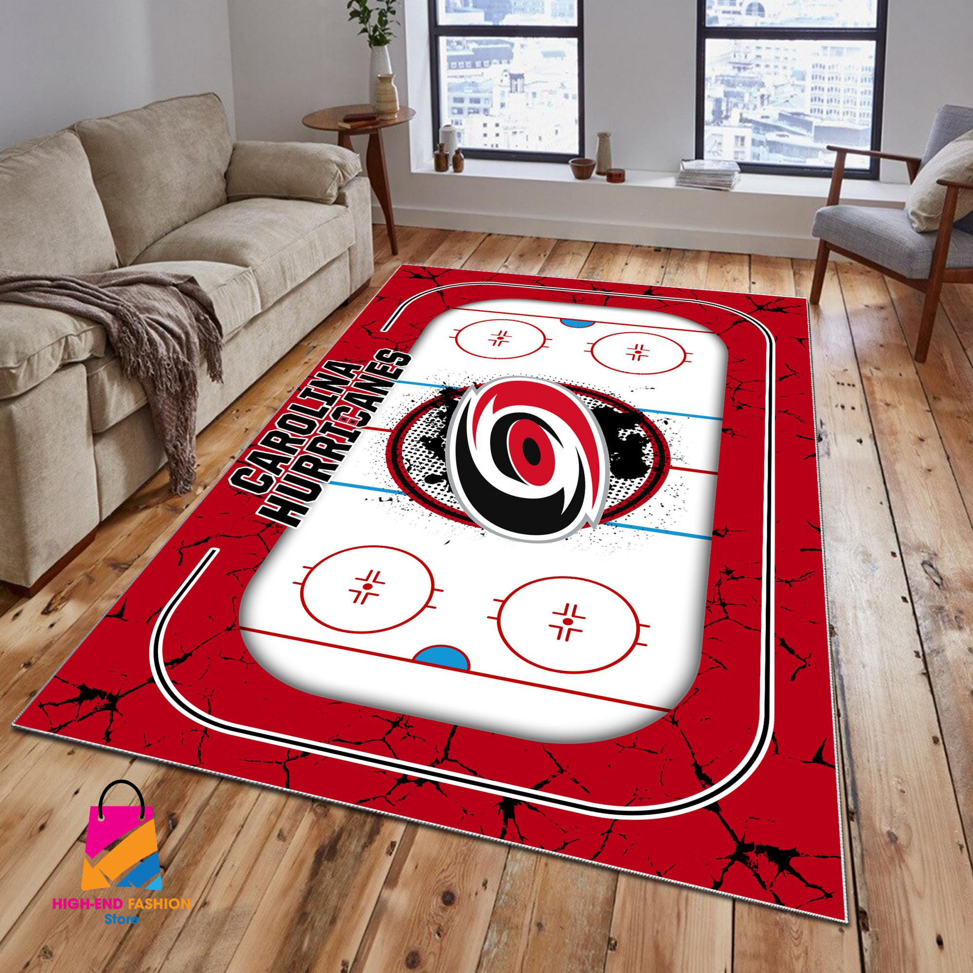 Sportswearmerch Carolina Hurricanes NHL Area Rug For Fan