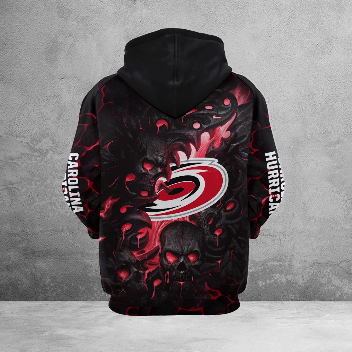 Sportswearmerch Carolina Hurricanes NHL Lava Skull Hoodie For Fan