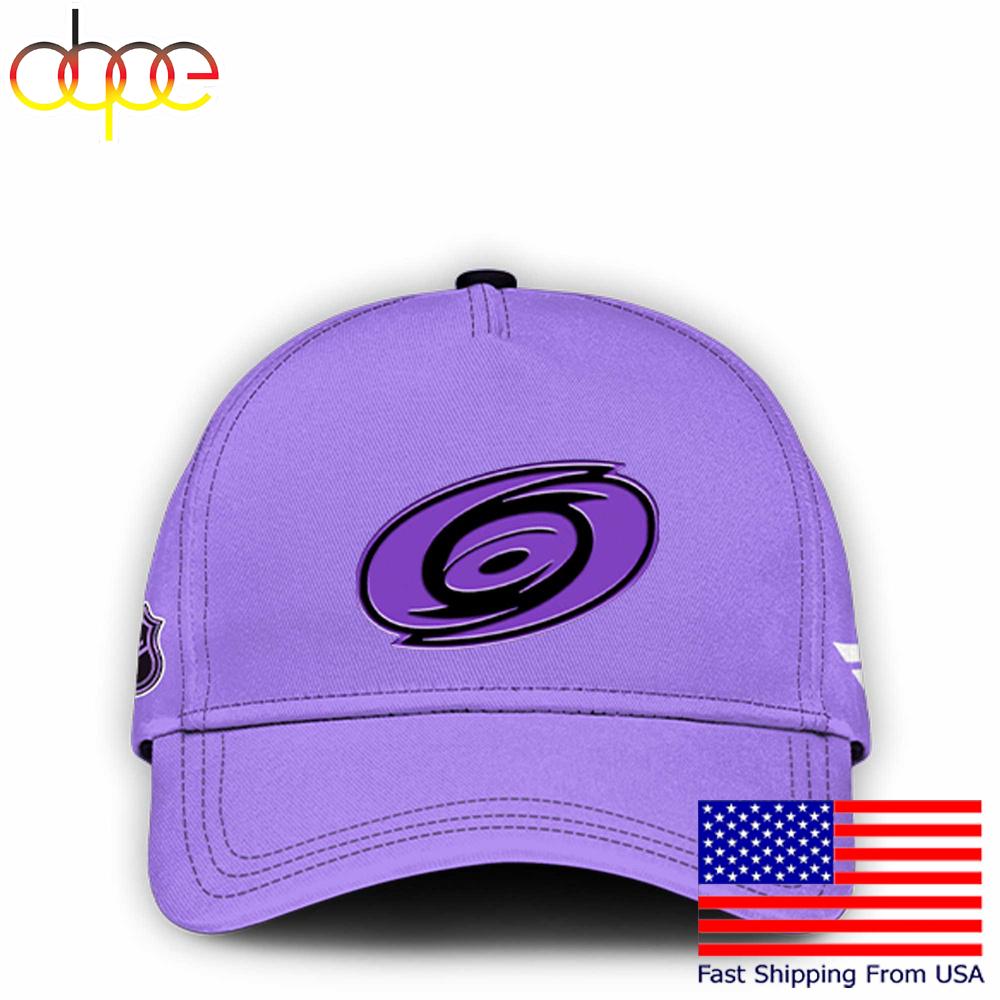 Sportswearmerch Carolina Hurricanes NHL Purple Fight Cancer Classic Cap For Fan