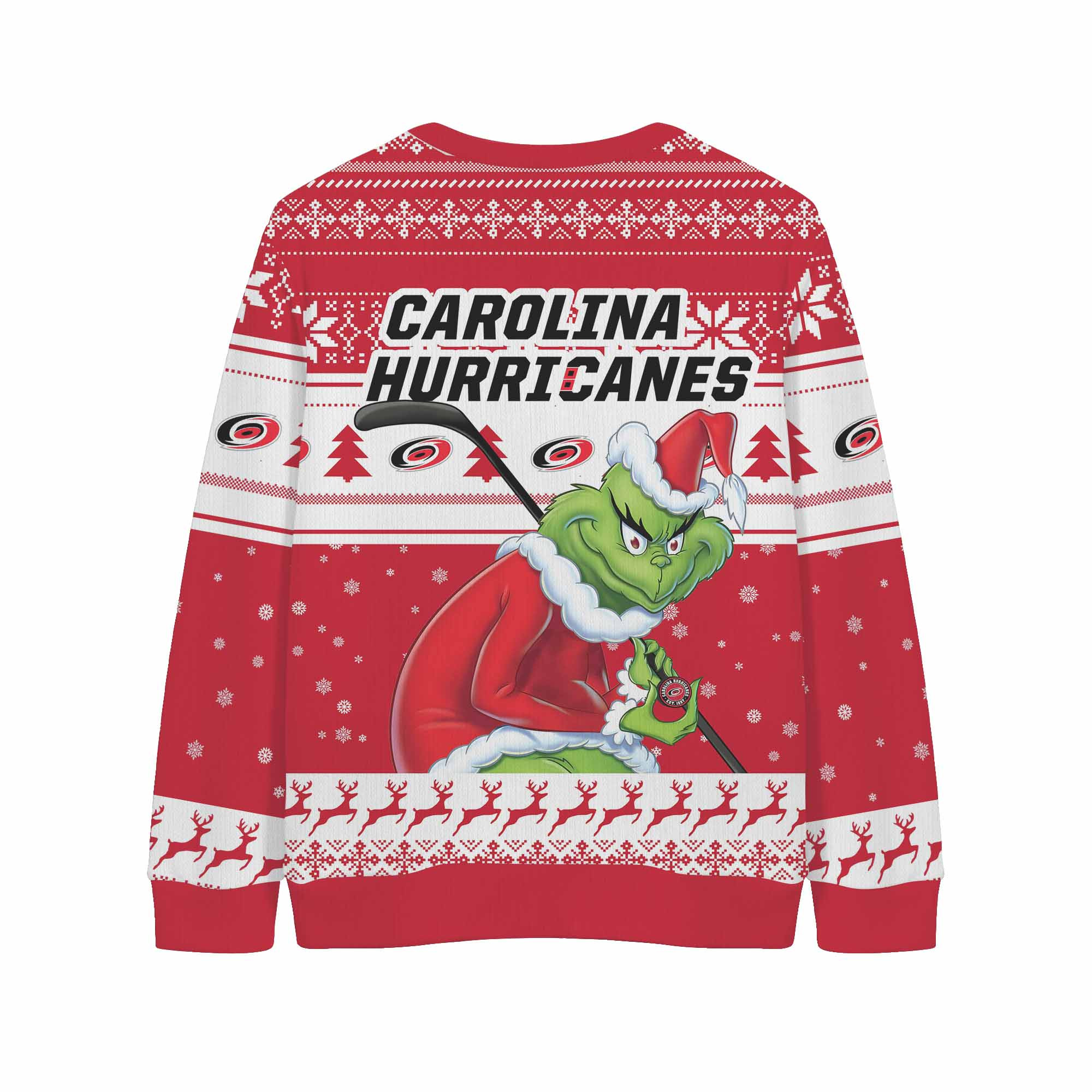 Sportswearmerch Carolina Hurricanes NHL x Grinch Christmas Cardigan For Fan