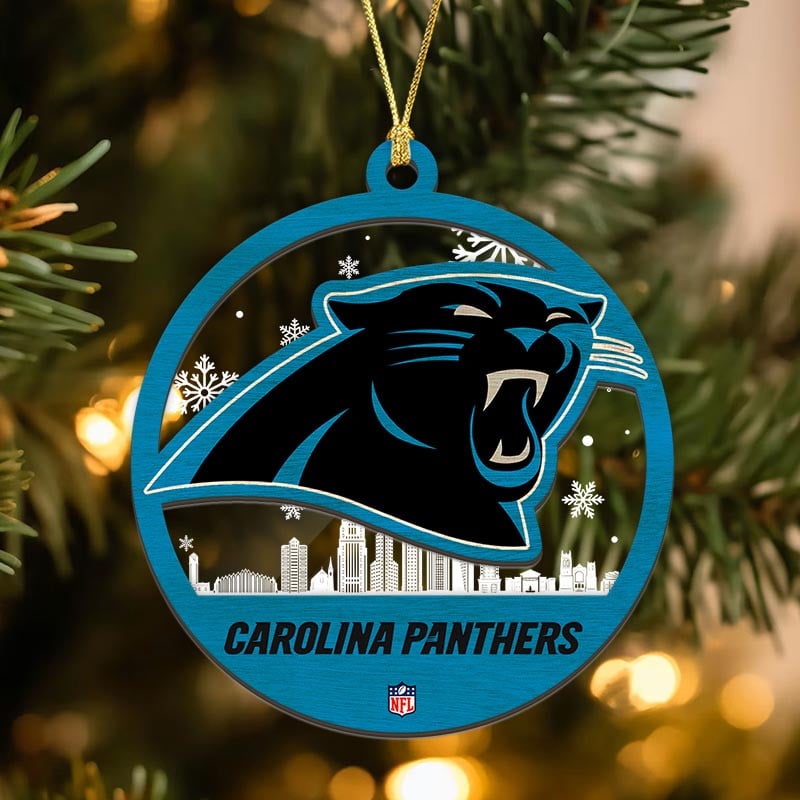Sportswearmerch Carolina Panthers NFL Acrylic Mix Wooden Ornament Gift For Fans