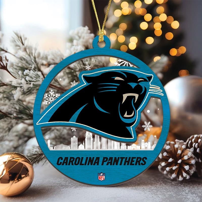 Sportswearmerch Carolina Panthers NFL Acrylic Mix Wooden Ornament Gift For Fans