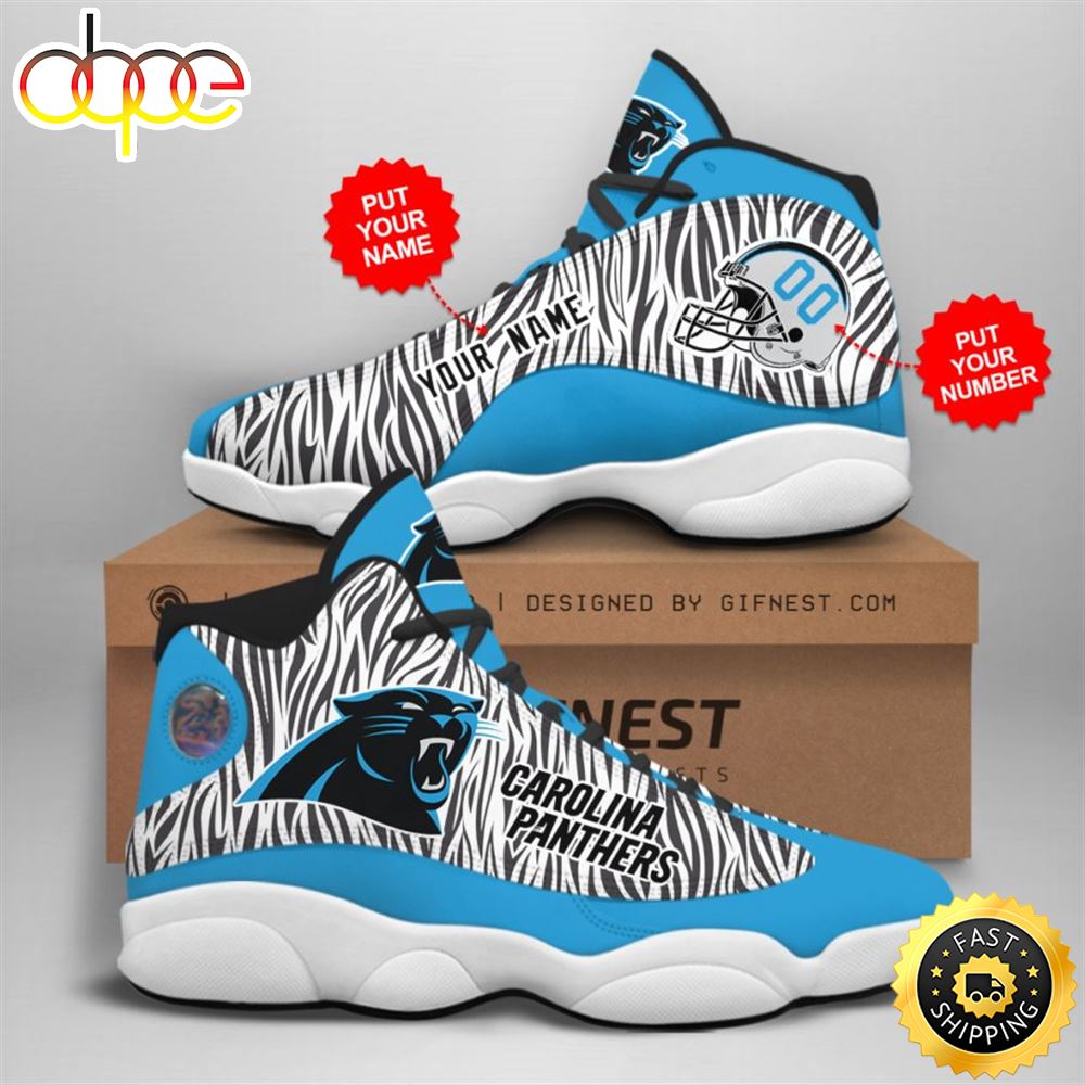 Sportswearmerch Carolina Panthers NFL AJ13 Sneakers Shoes For Men And Women