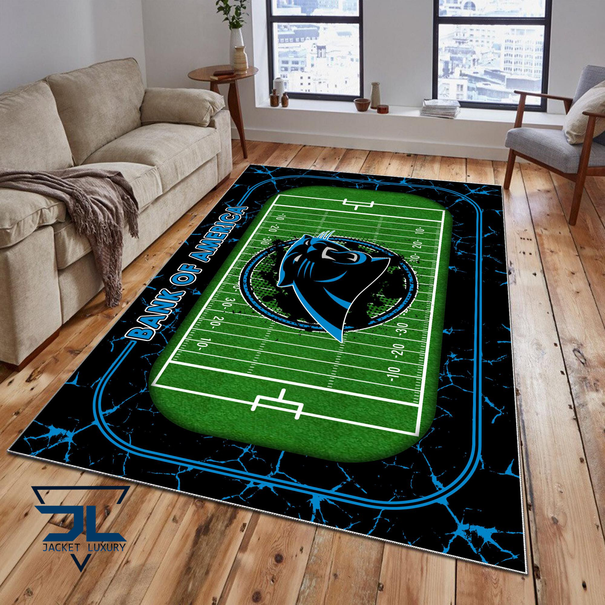 Sportswearmerch Carolina Panthers NFL Area Rug For Fan
