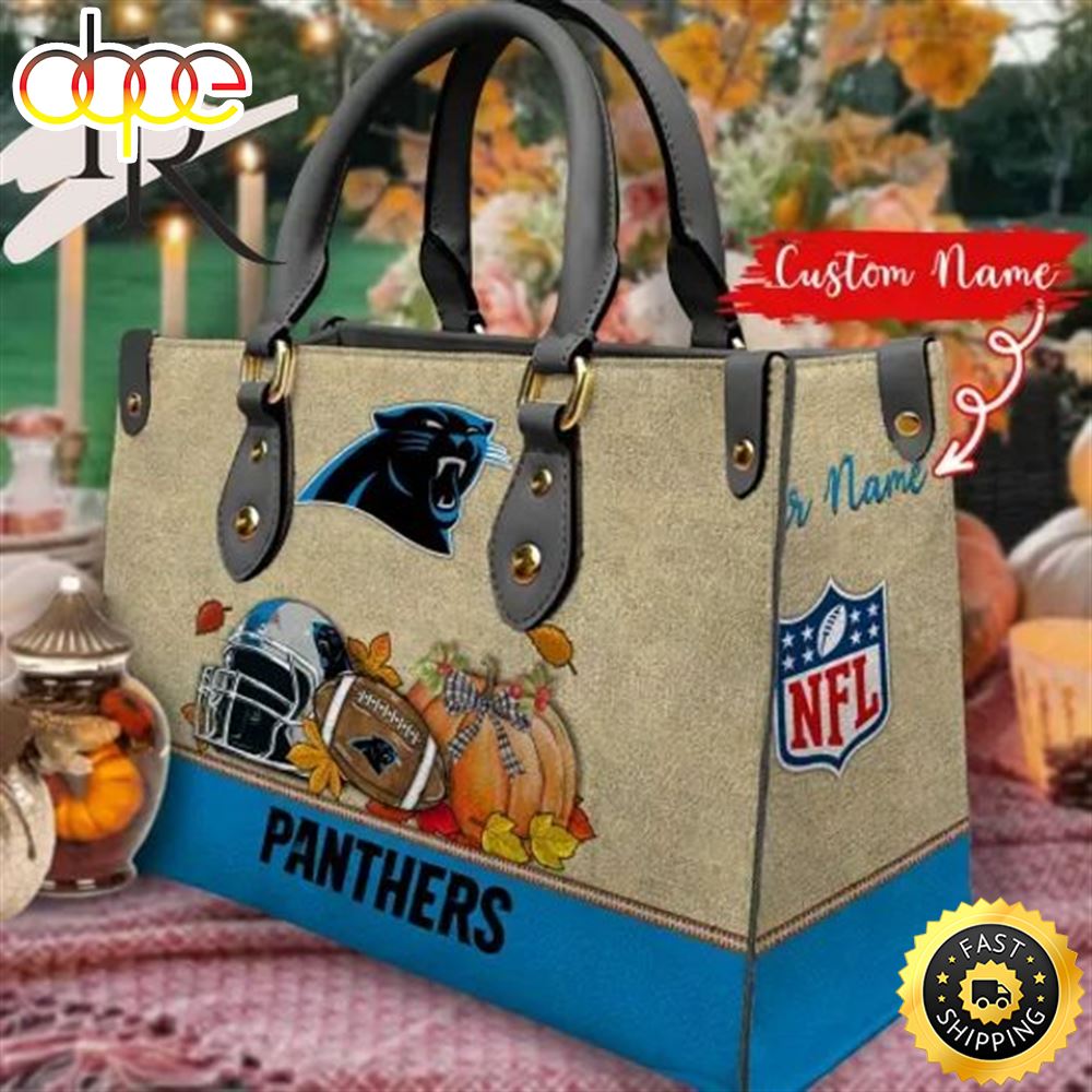 Sportswearmerch Carolina Panthers NFL Autumn Women Leather Hand Bag For Fan