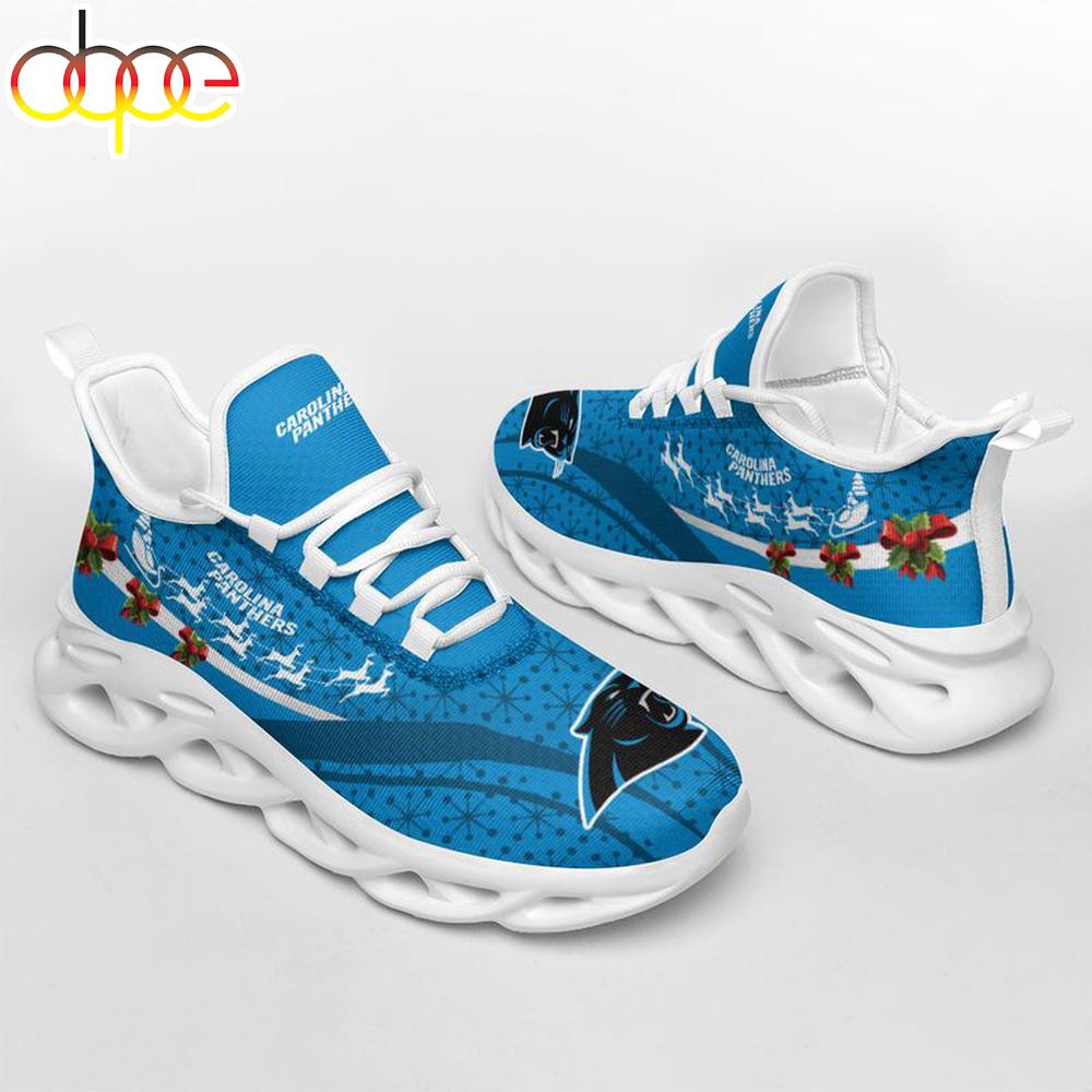 Sportswearmerch Carolina Panthers NFL Christmas Pattern Max Soul Shoes Sneakers For Men And Women Gift