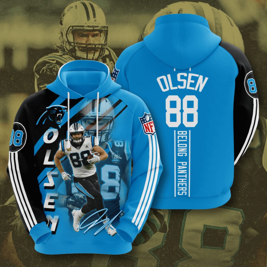 Sportswearmerch Carolina Panthers NFL Greg Olsen Panther Personalized Hoodie For Fan