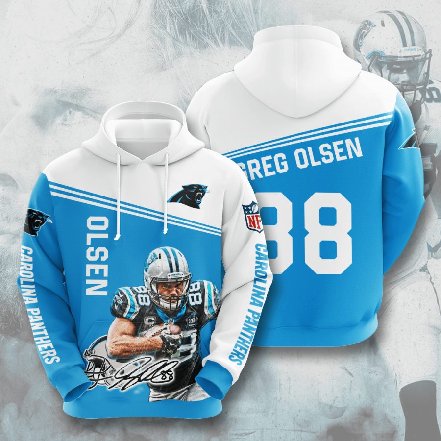 Sportswearmerch Carolina Panthers NFL Greg Olsen Panther Personalized Hoodie For Fan