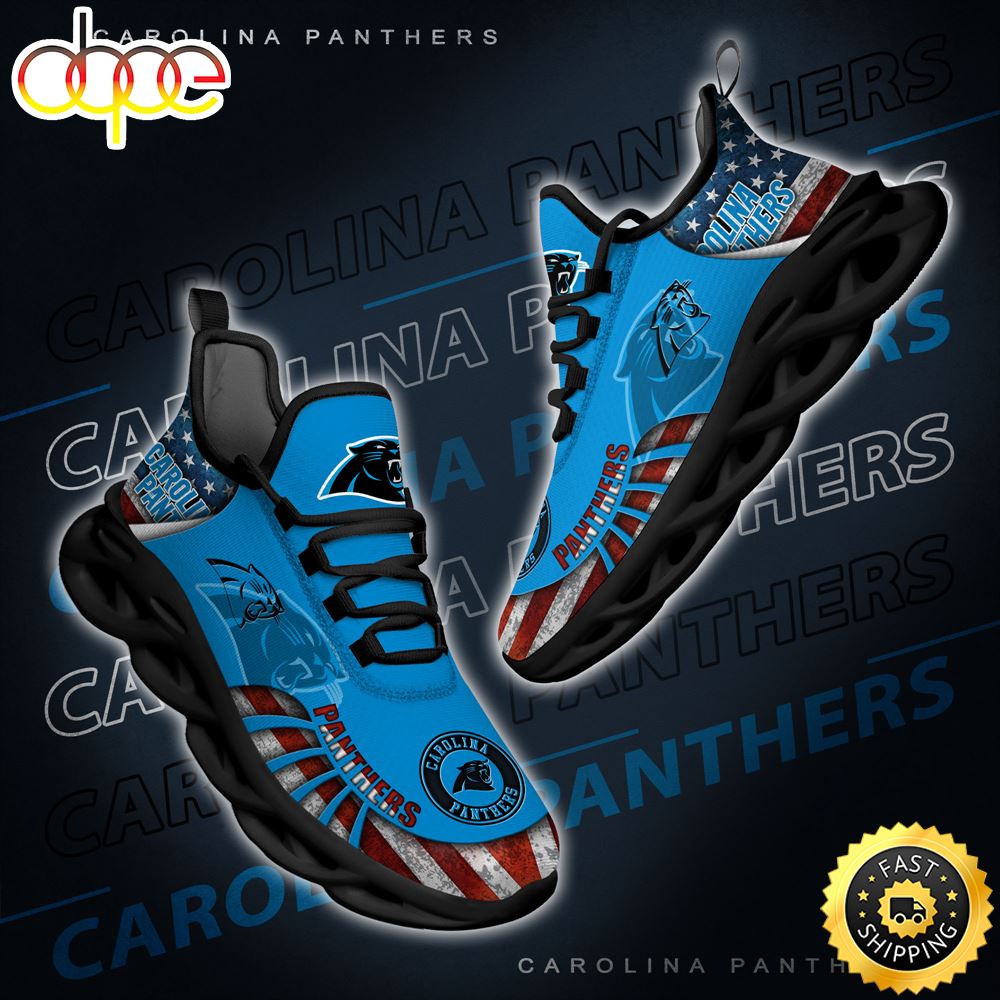Sportswearmerch Carolina Panthers NFL Max Soul Shoes Sneakers For Men And Women