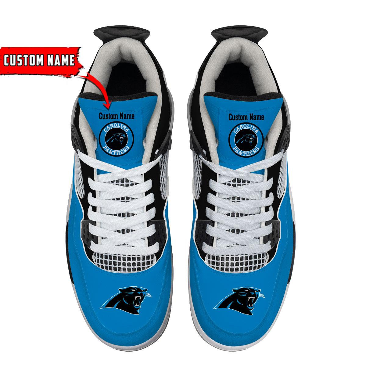 Sportswearmerch Carolina Panthers NFL Personalized Air Jordan 4 SnAJ4 Sneakers Shoes For Men And Women