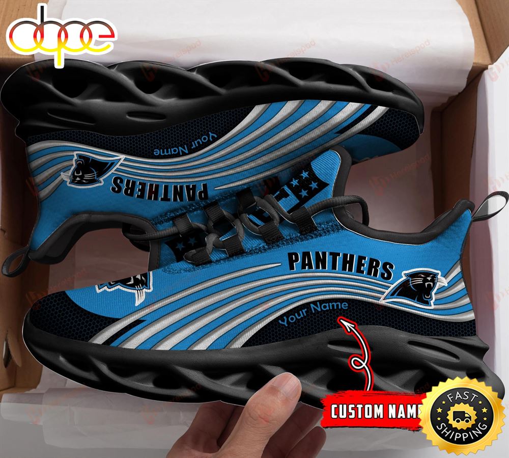 Sportswearmerch Carolina Panthers NFL Personalized Max Soul Shoes Sneakers For Men And Women