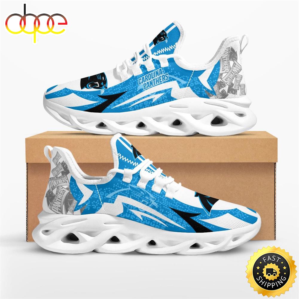 Sportswearmerch Carolina Panthers NFL Symbol Geometric Pattern Max Soul Shoes Sneakers For Men And Women