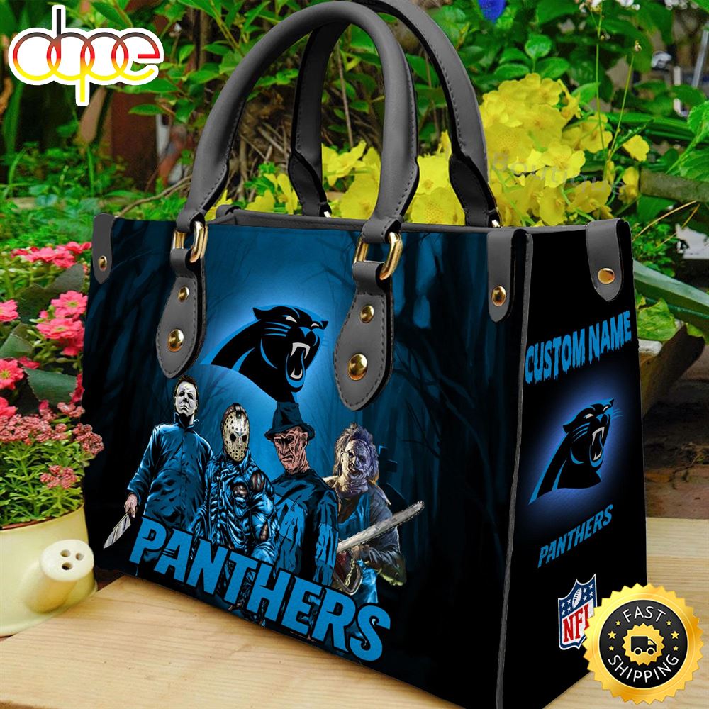 Sportswearmerch Carolina Panthers NFL Women Leather Hand Bag For Fan