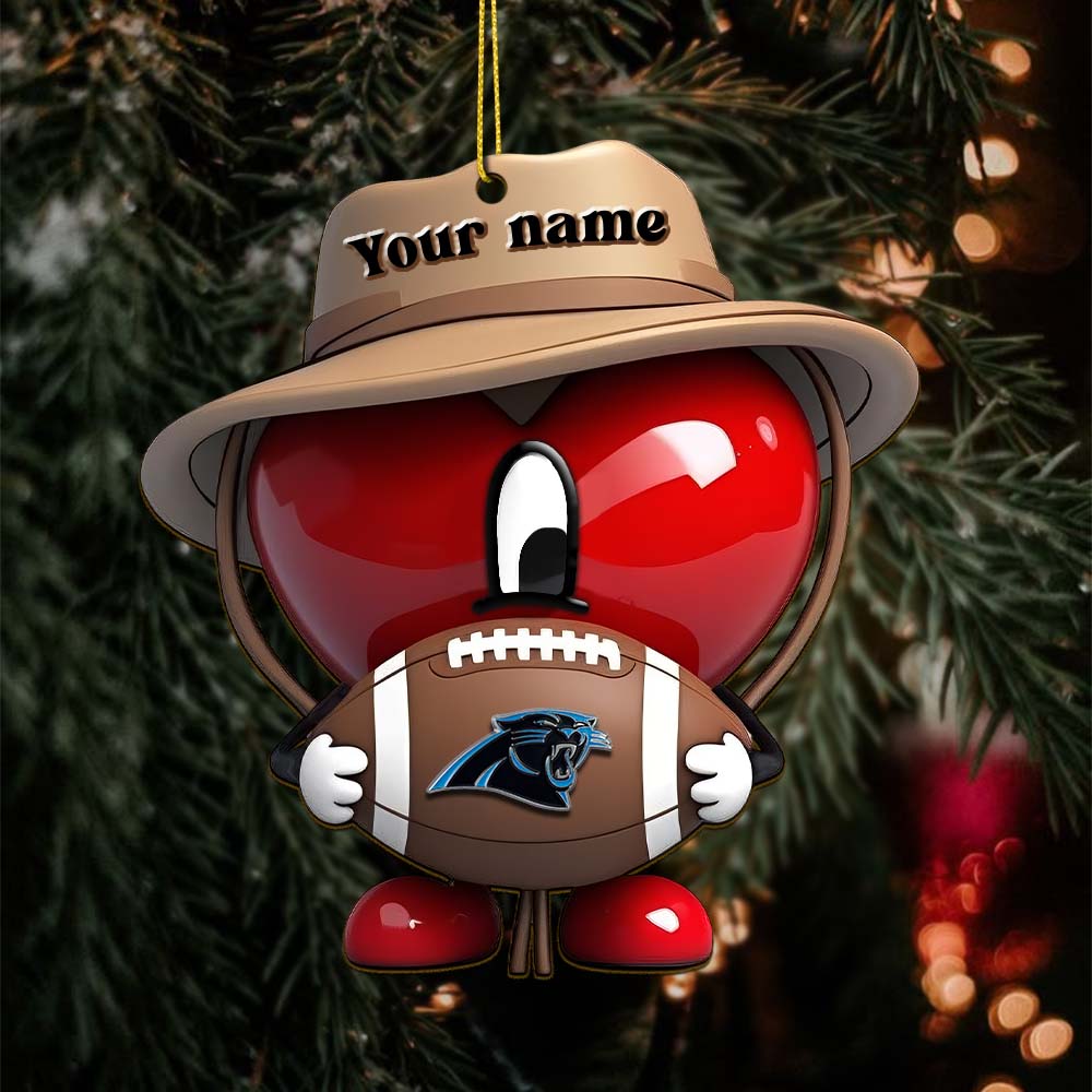 Sportswearmerch Carolina Panthers NFL x Bad Bunny Acrylic Ornament Gift For Fans