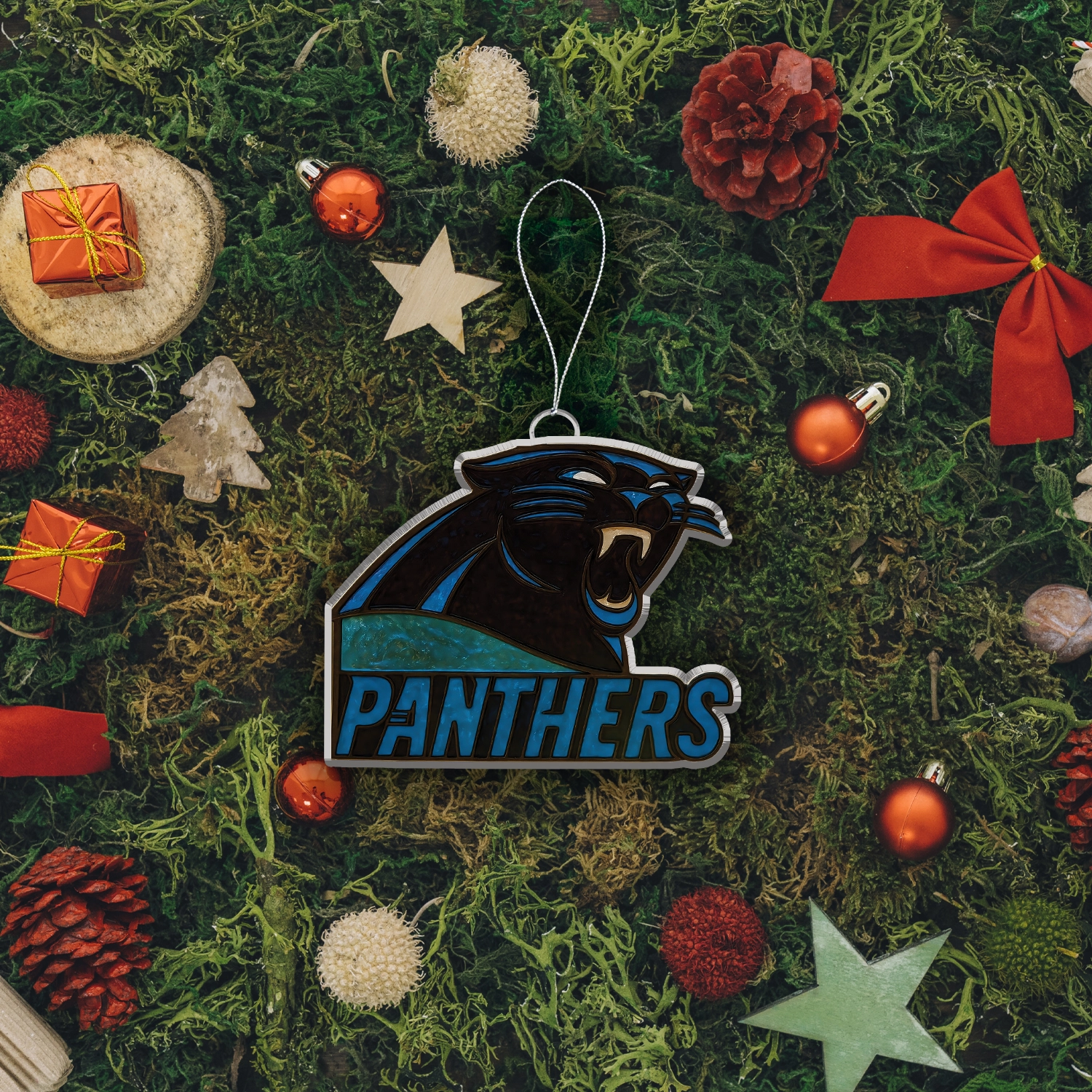 Sportswearmerch Carolina Panthers NFL x Christmas Acrylic Ornament Gift For Fans