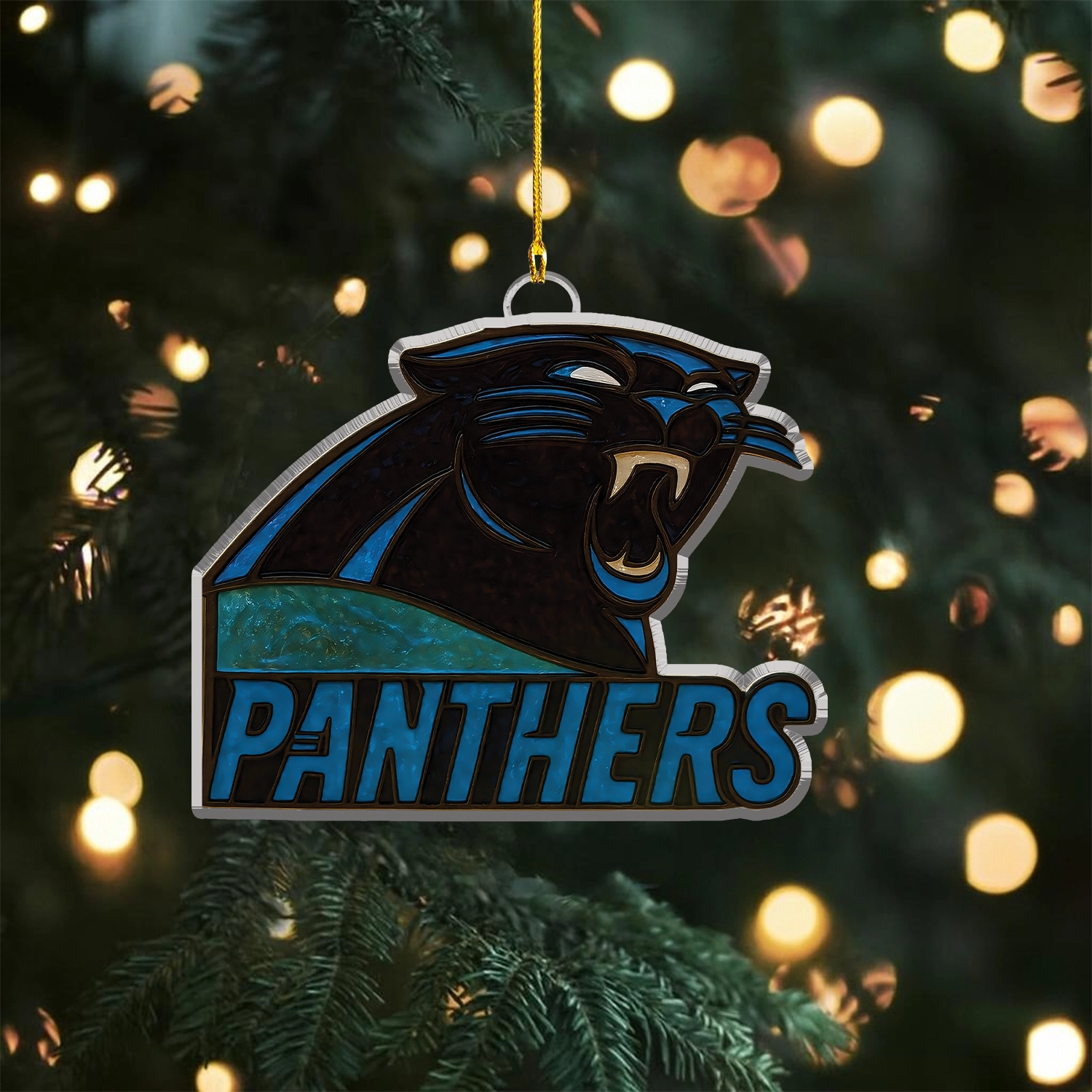 Sportswearmerch Carolina Panthers NFL x Christmas Acrylic Ornament Gift For Fans