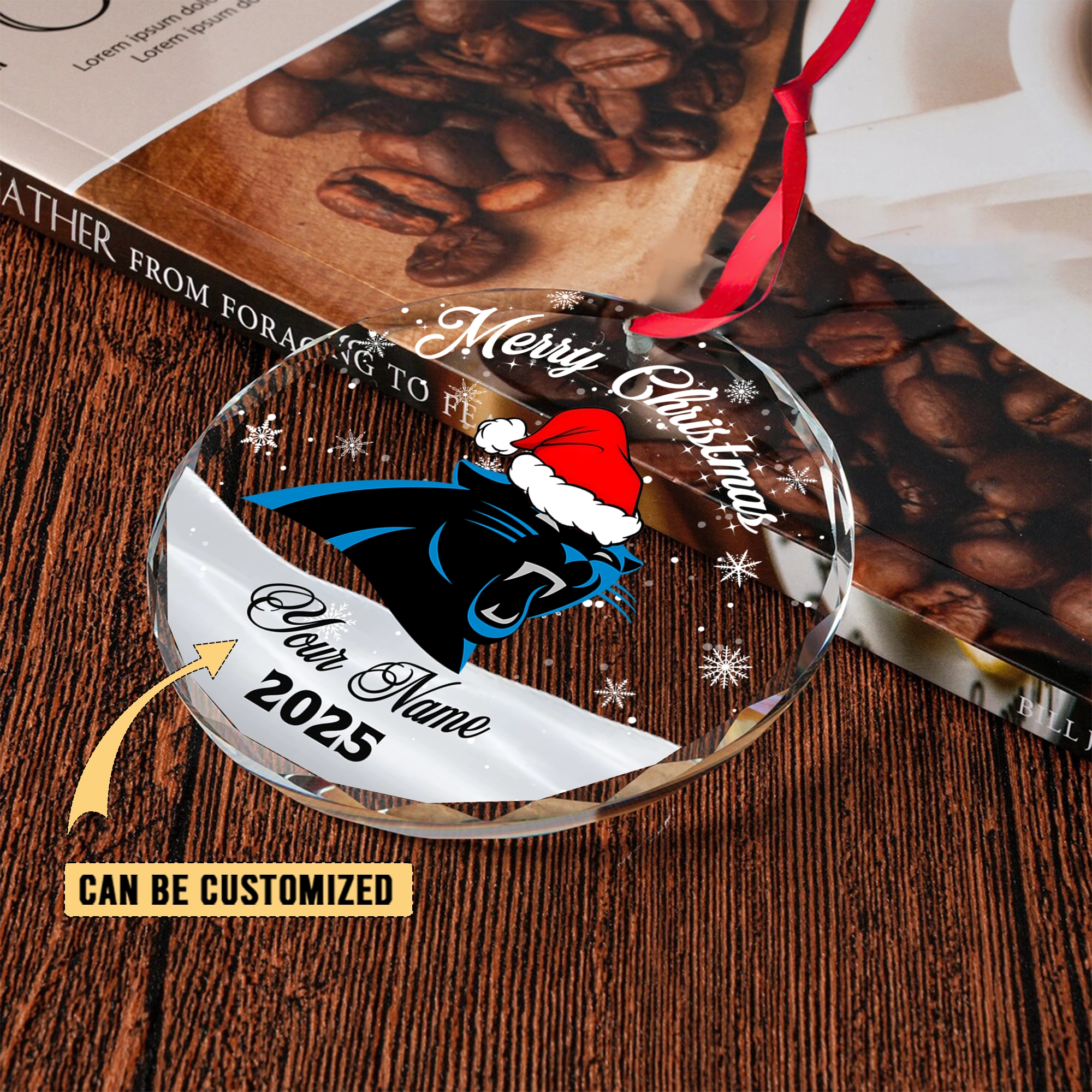 Sportswearmerch Carolina Panthers NFL x Christmas Glass Ornament Gift For Fan