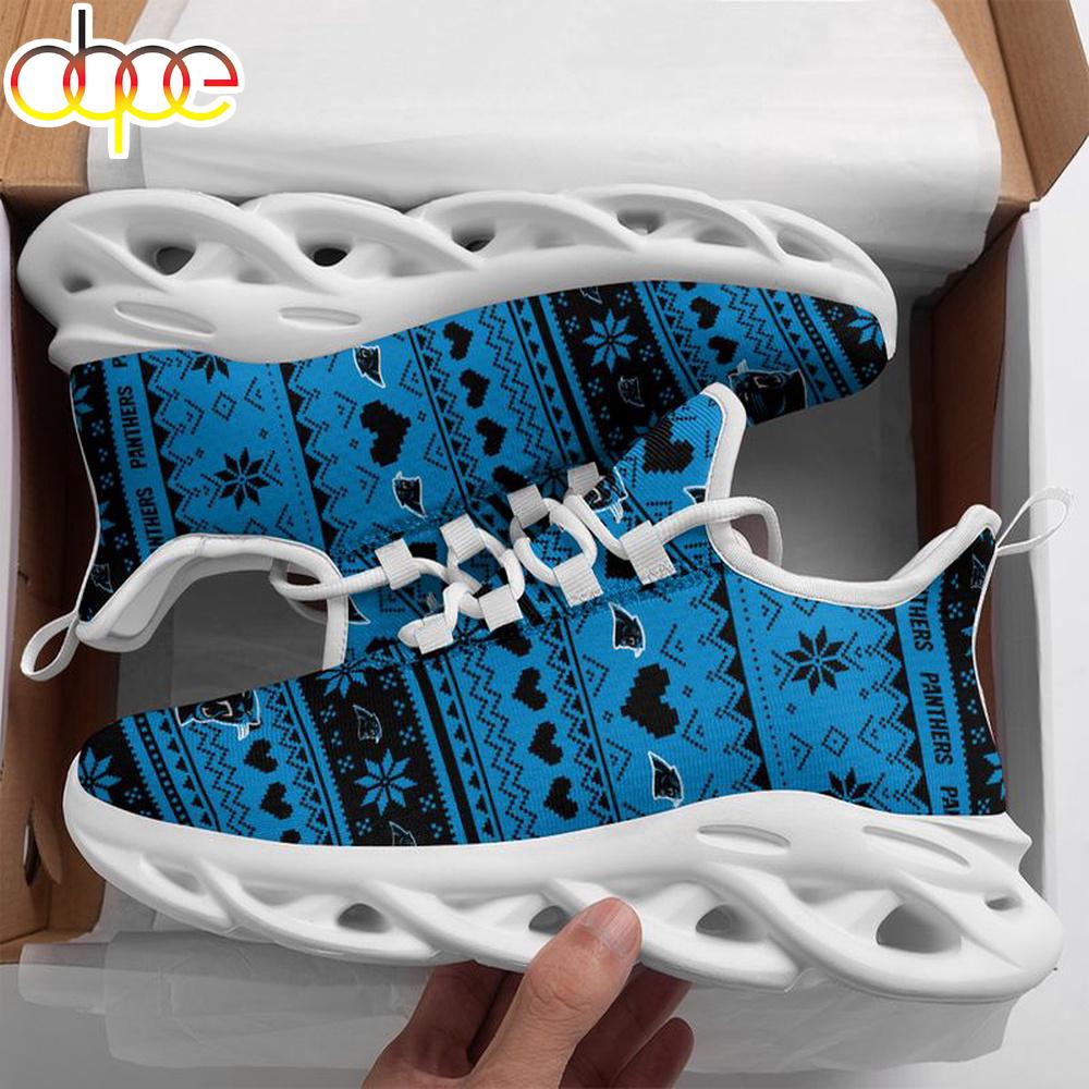 Sportswearmerch Carolina Panthers NFL X-max Patterns Christmas Max Soul Shoes Sneakers For Men And Women