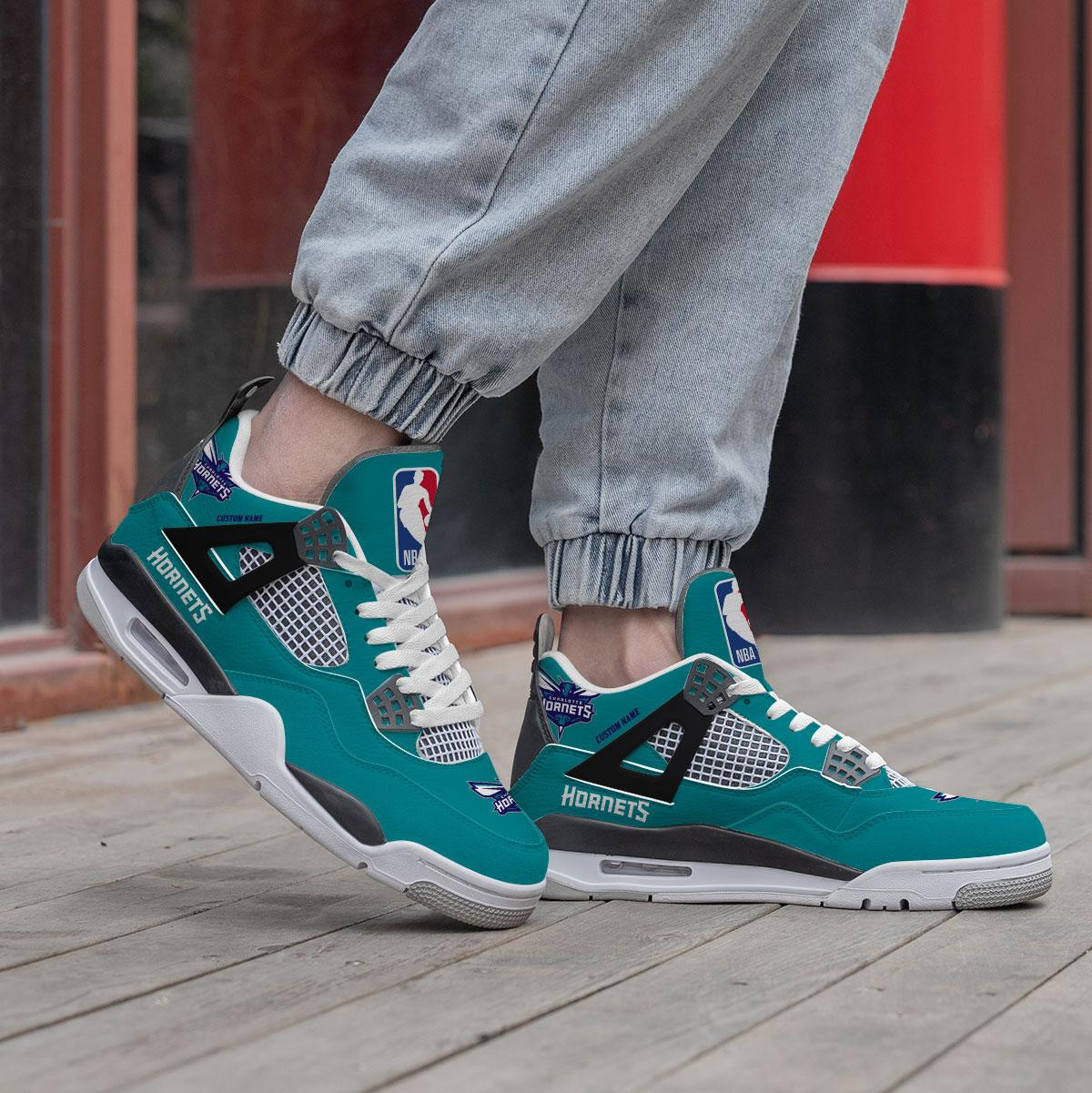 Sportswearmerch Charlotte Hornets NBA AJ4 Sneakers Shoes For Men And Women