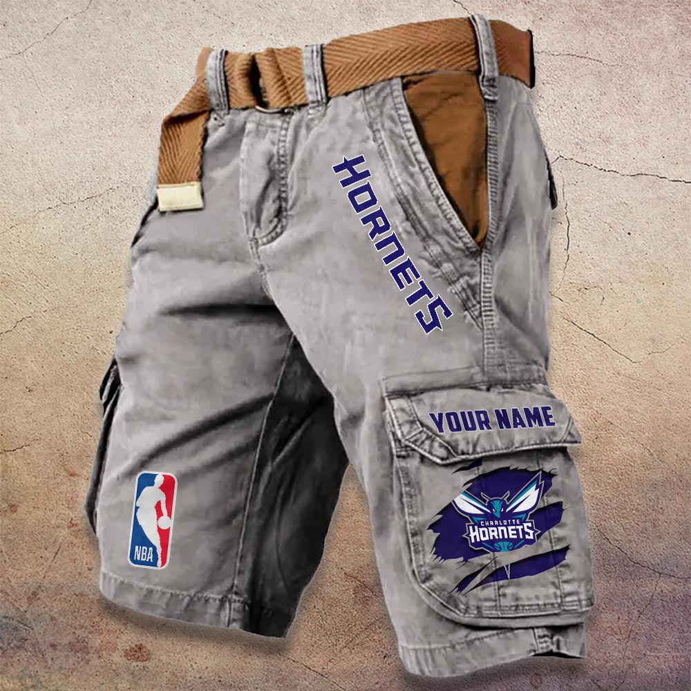 Sportswearmerch Charlotte Hornets NBA Denim Short For Fan