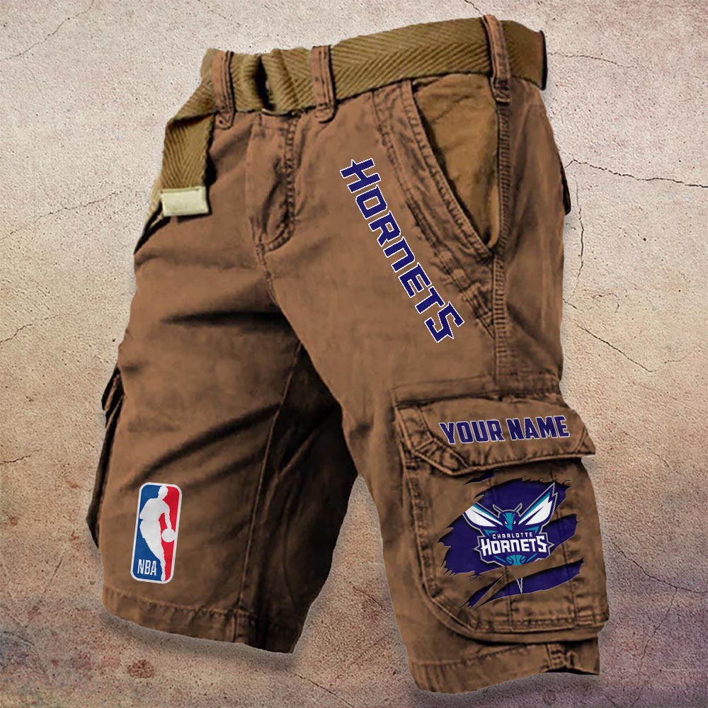 Sportswearmerch Charlotte Hornets NBA Denim Short For Fan