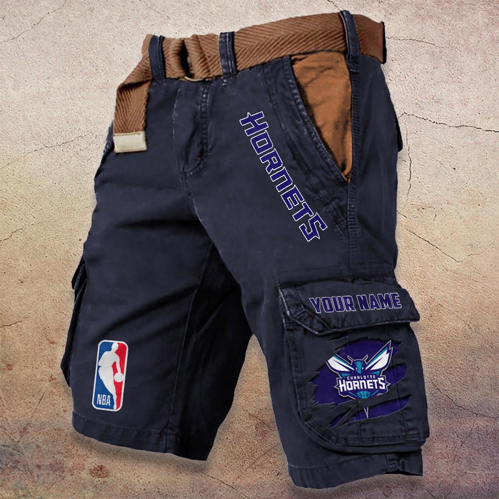 Sportswearmerch Charlotte Hornets NBA Denim Short For Fan