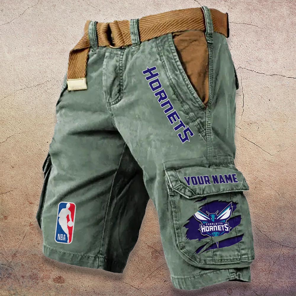 Sportswearmerch Charlotte Hornets NBA Denim Short For Fan